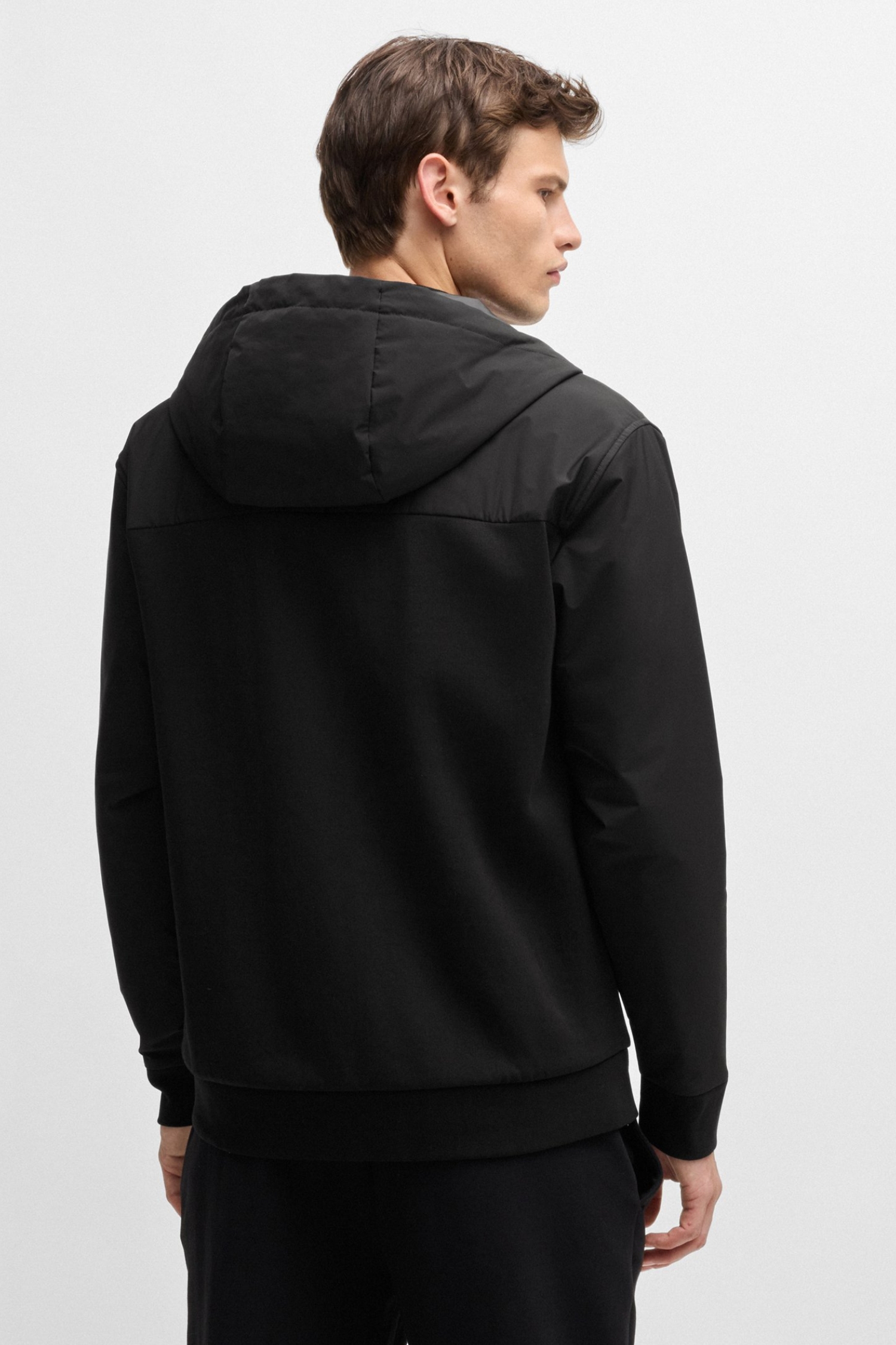 Мужская черная кофта на молнии BOSS 50524342;001