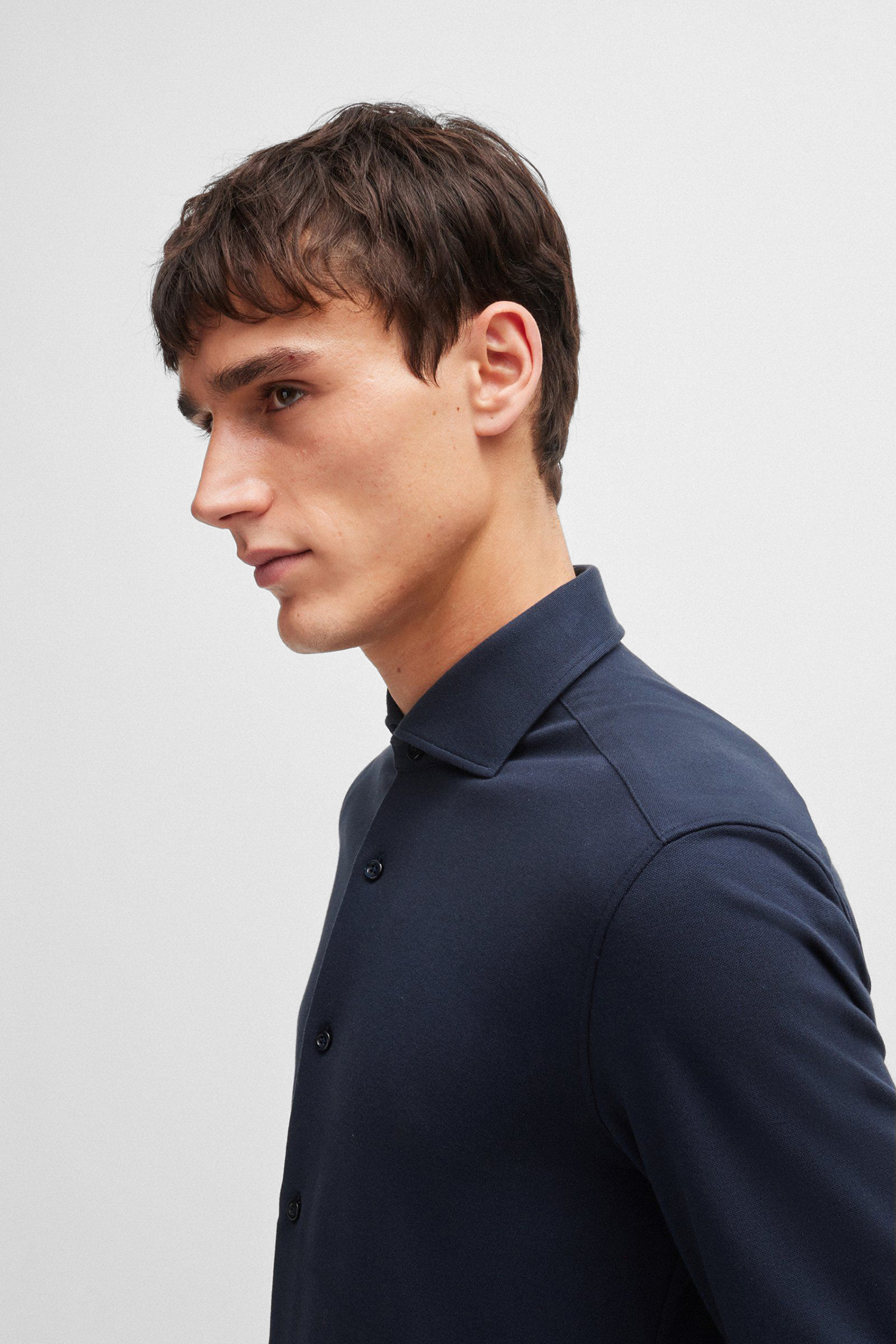 Мужская темно-синяя рубашка BOSS 50527675;404