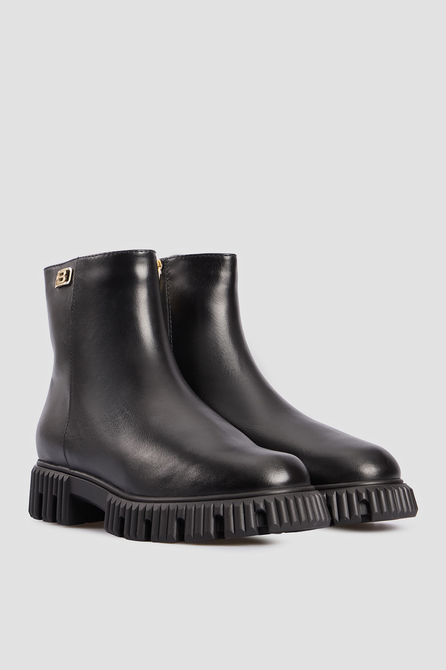 Жіночі чорні шкіряні напівчоботи BALDININI D5B506A1VITE;0000