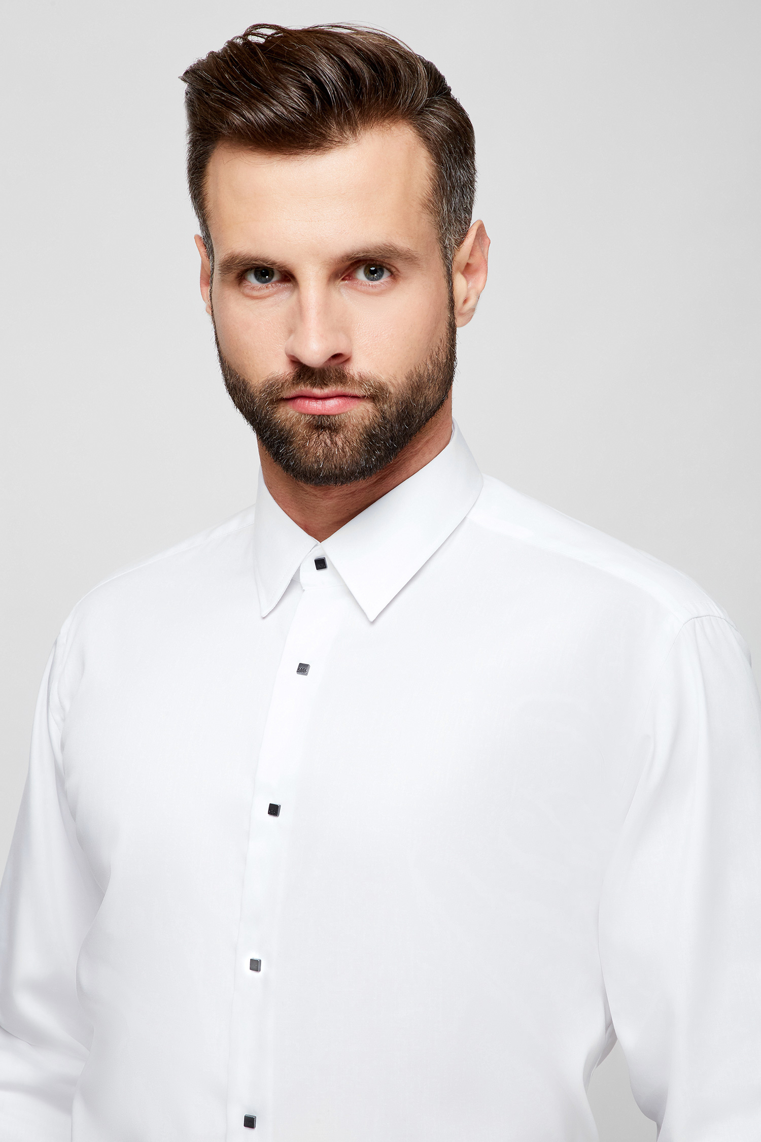 Мужская белая рубашка Karl Lagerfeld 500699.605000;10 — Ultrashop
