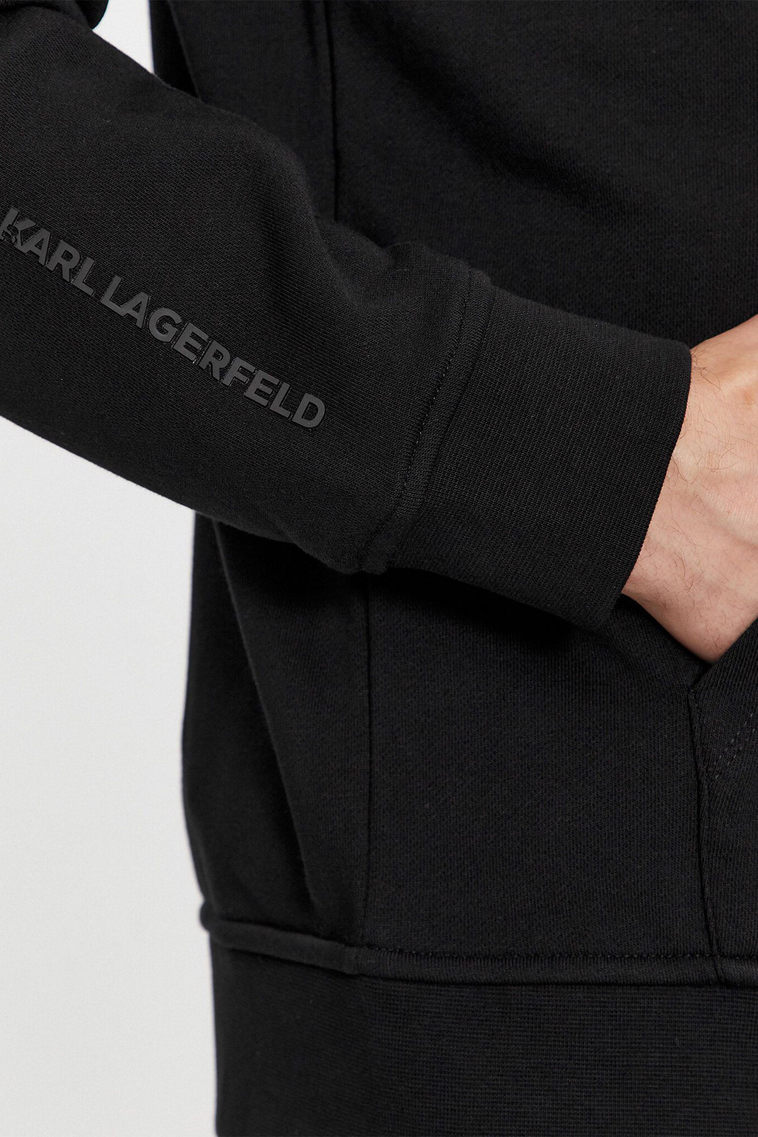 Мужская черная кофта на молнии Karl Lagerfeld 541900.705401;990