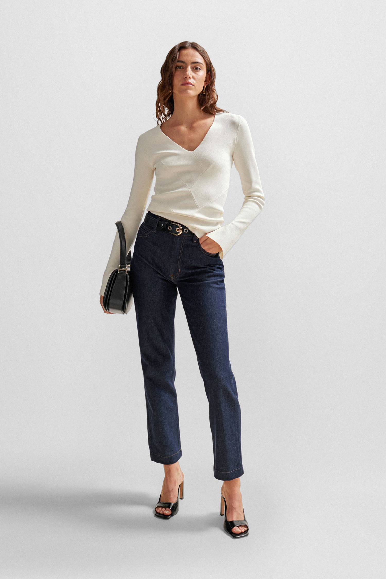 Женские темно-синие джинсы BOSS 50512523;400