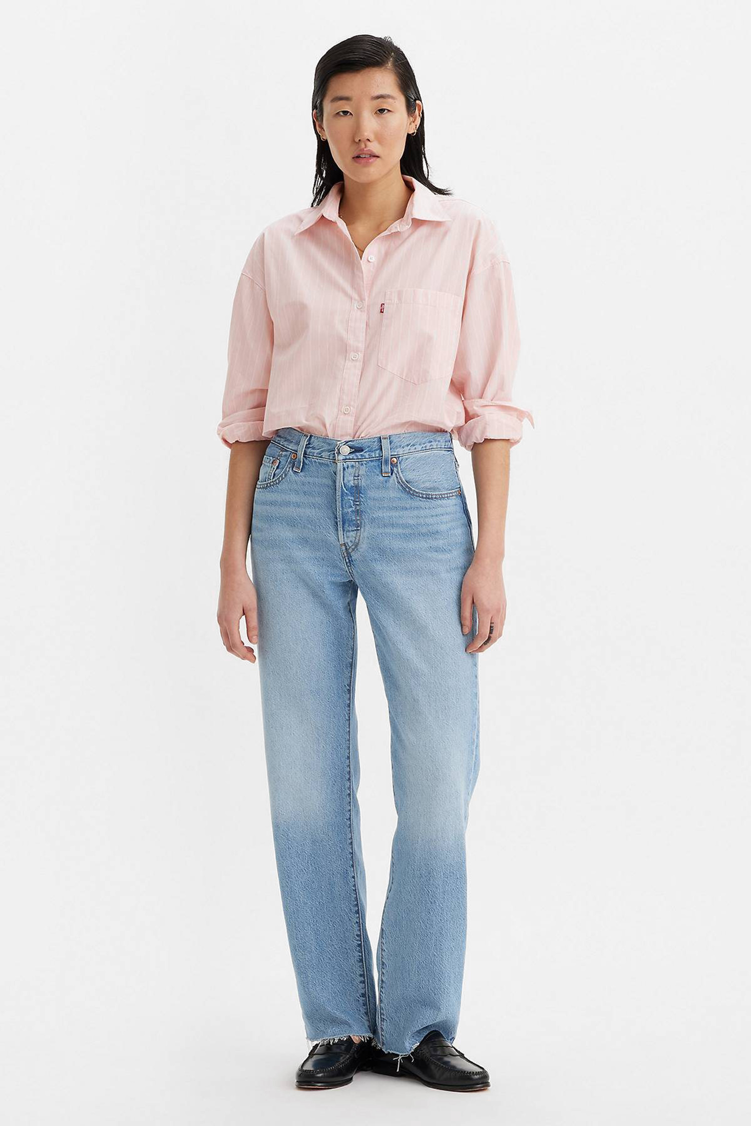Женские голубые джинсы 501®'90S Straight Levi’s® A8421;0001