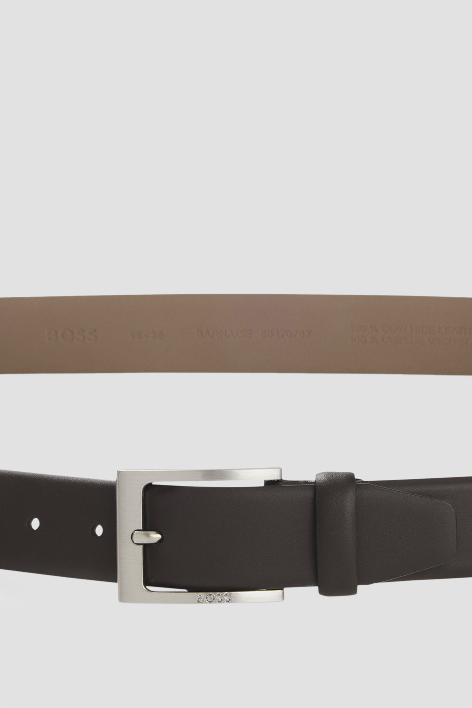 Чоловічий темно-коричневий шкіряний ремінь BOSS 50470787;203