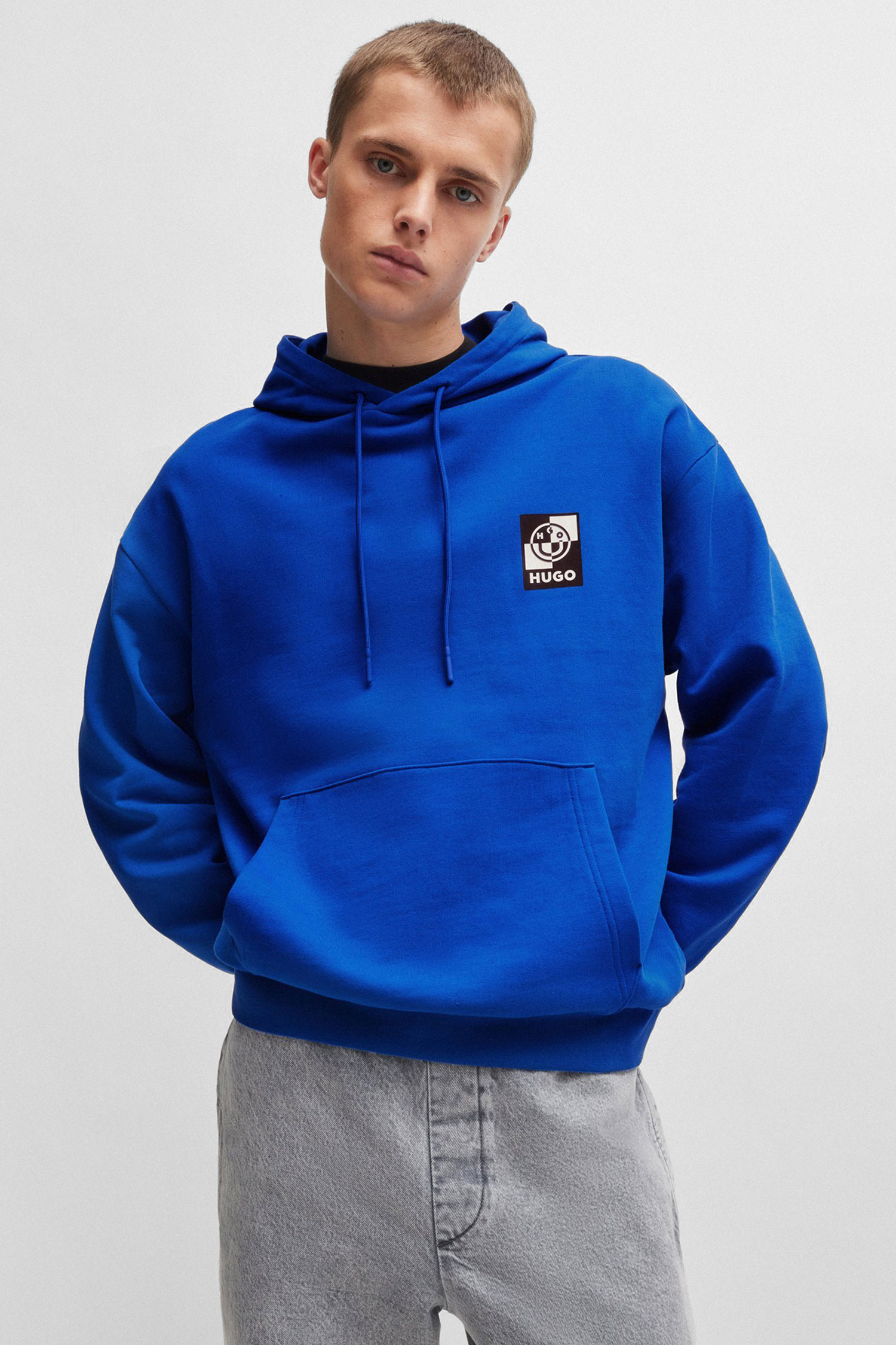 Мужское синее худи HUGO BLUE 50523571;493