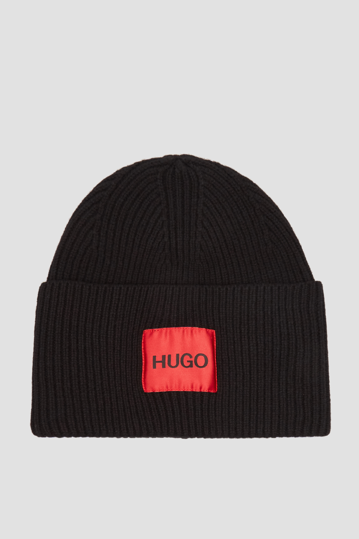 Мужская черная шерстяная шапка HUGO 50435708;001