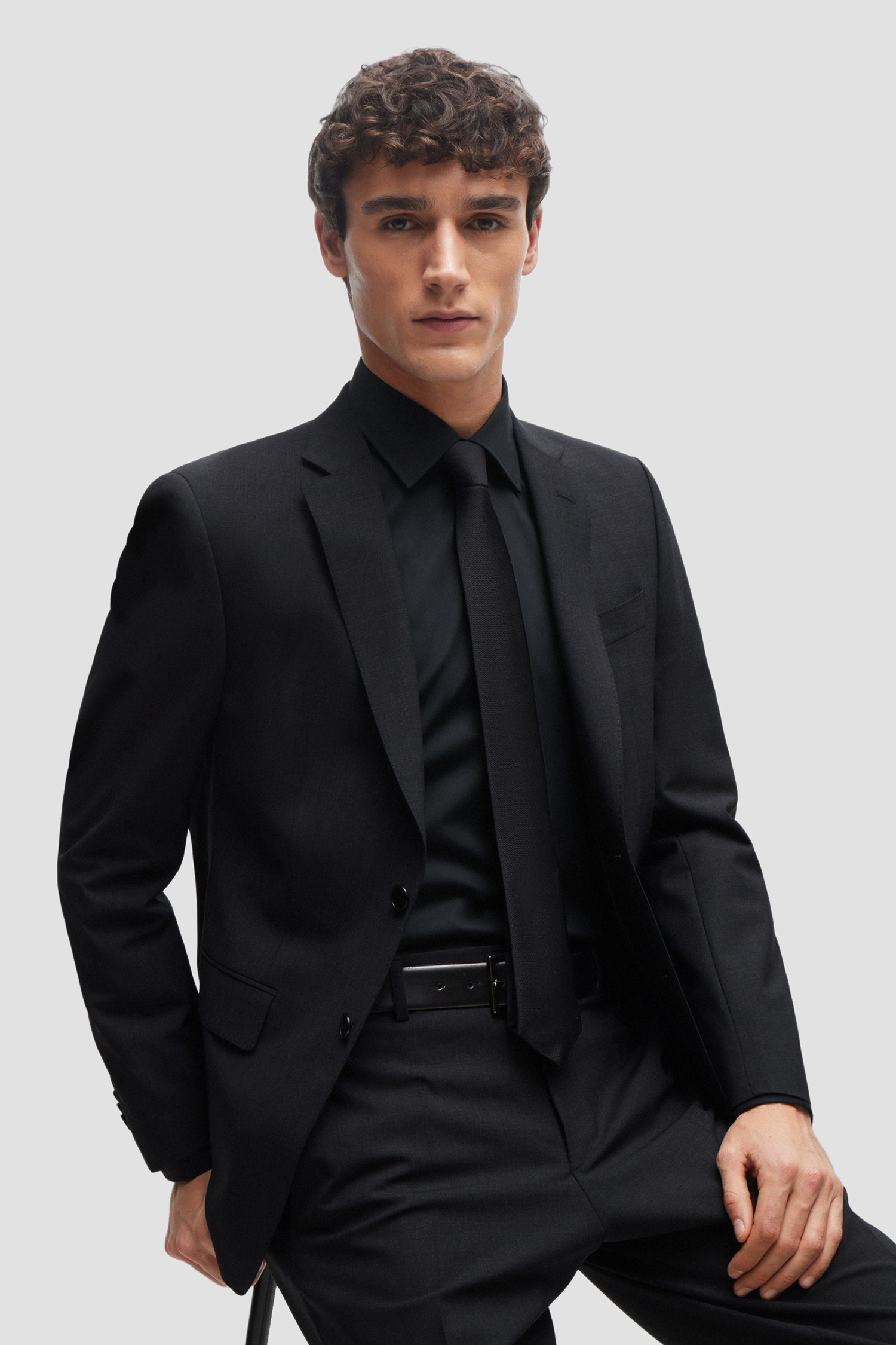 Мужская черная рубашка BOSS 50473265;001