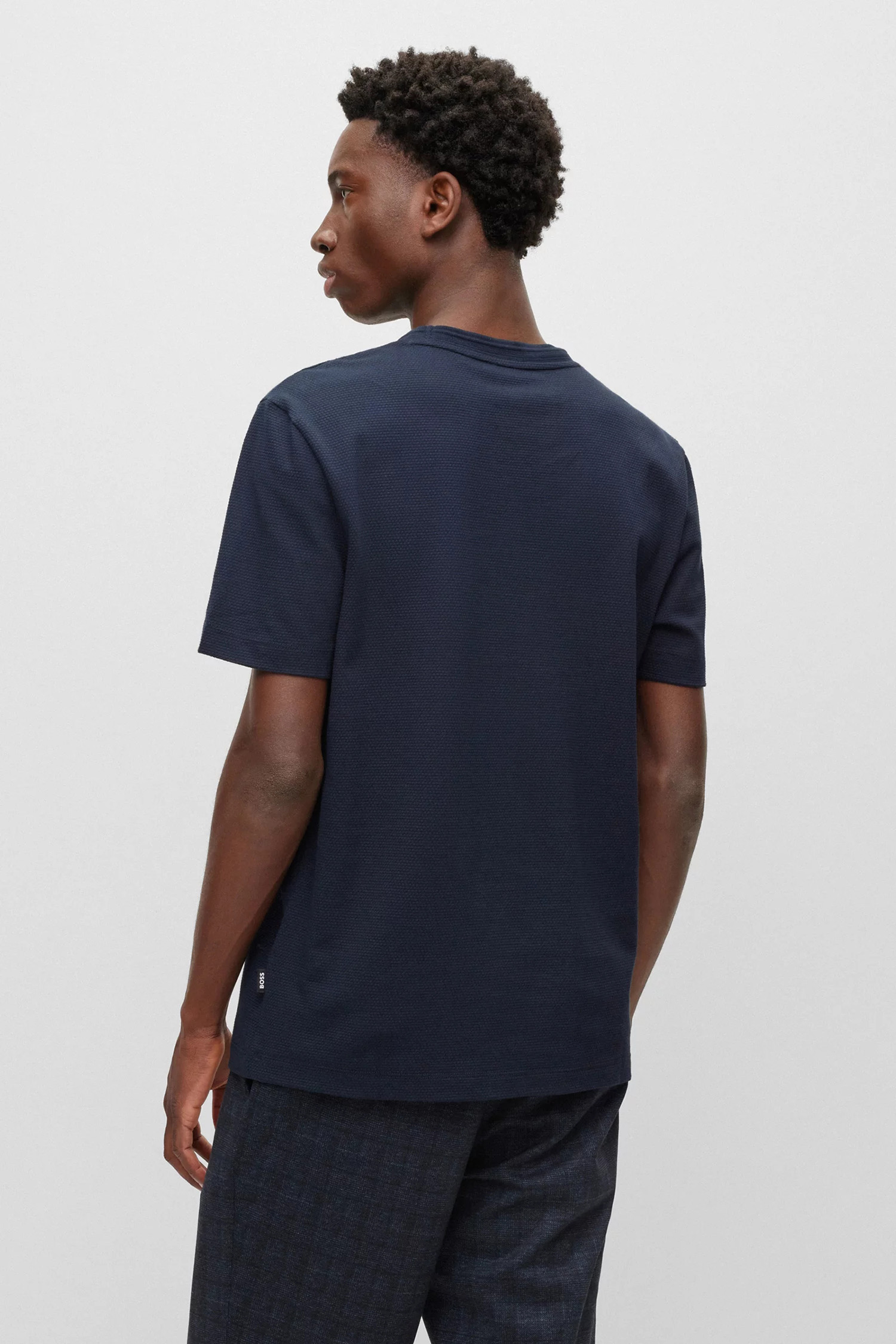 Мужская темно-синяя футболка BOSS 50452680;404