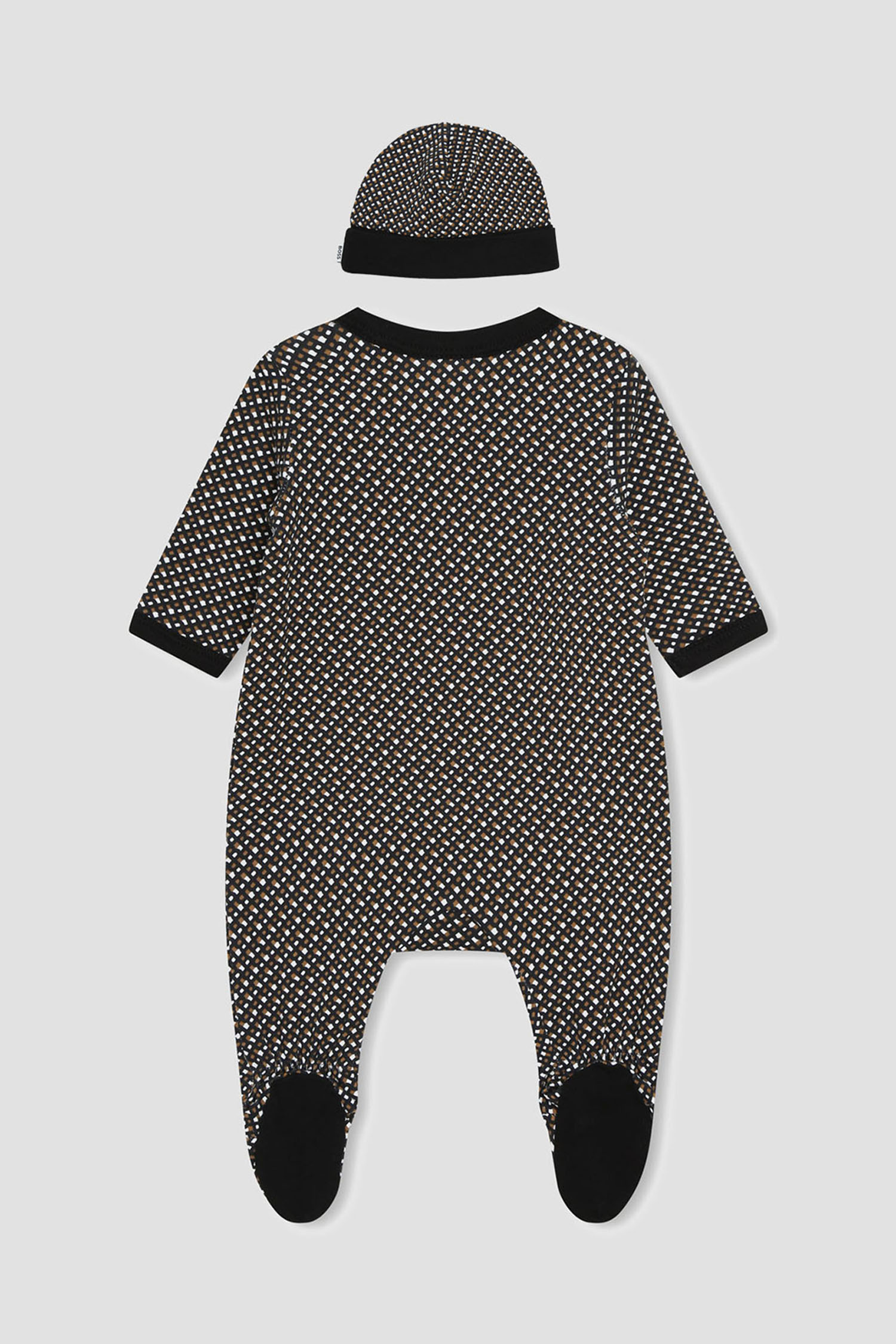 Детский комплект одежды с узором (комбинезон, шапочка) BOSS kids J98438;09B