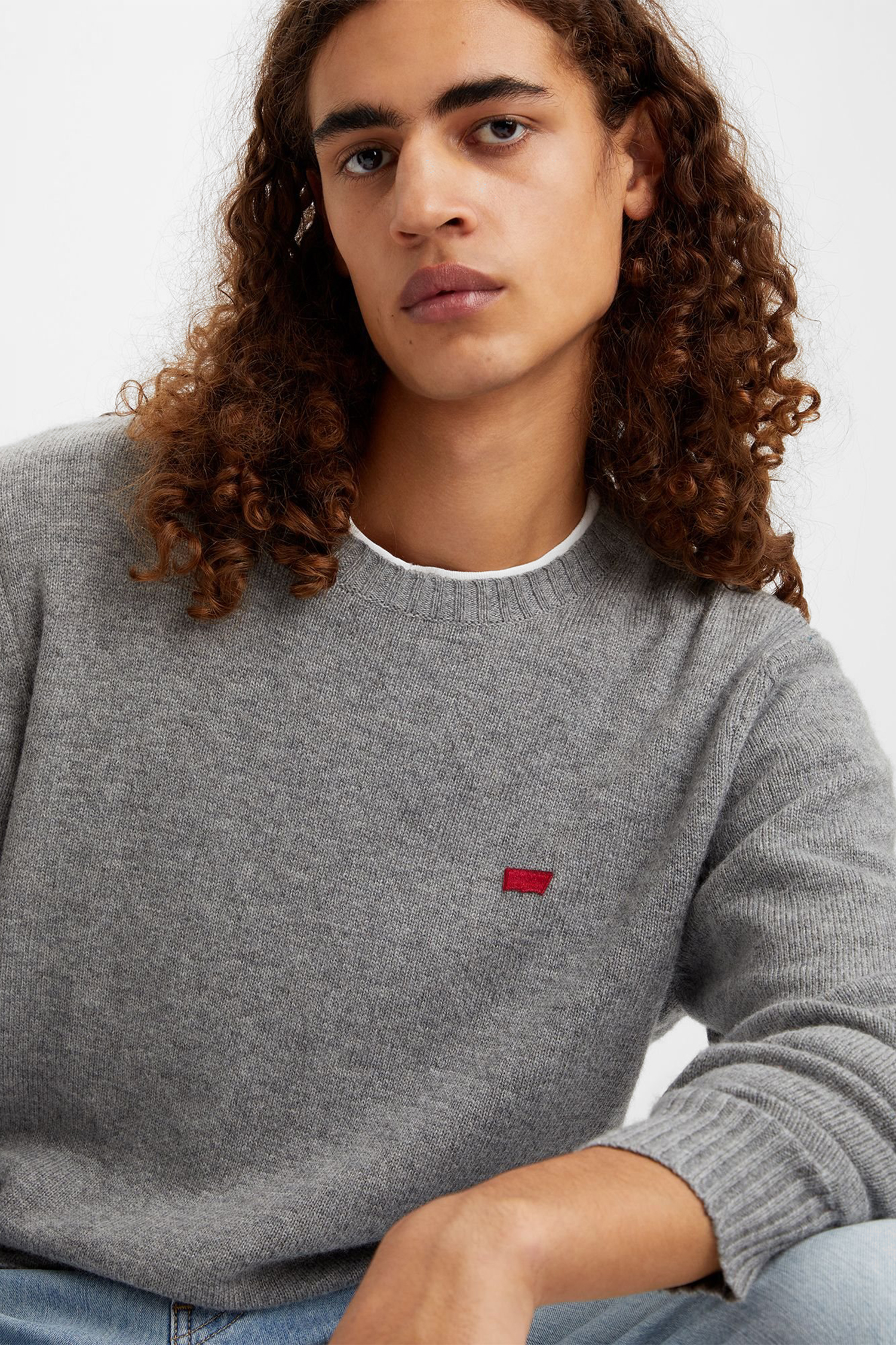 Мужской серый шерстяной джемпер Levi’s® A4320;0000