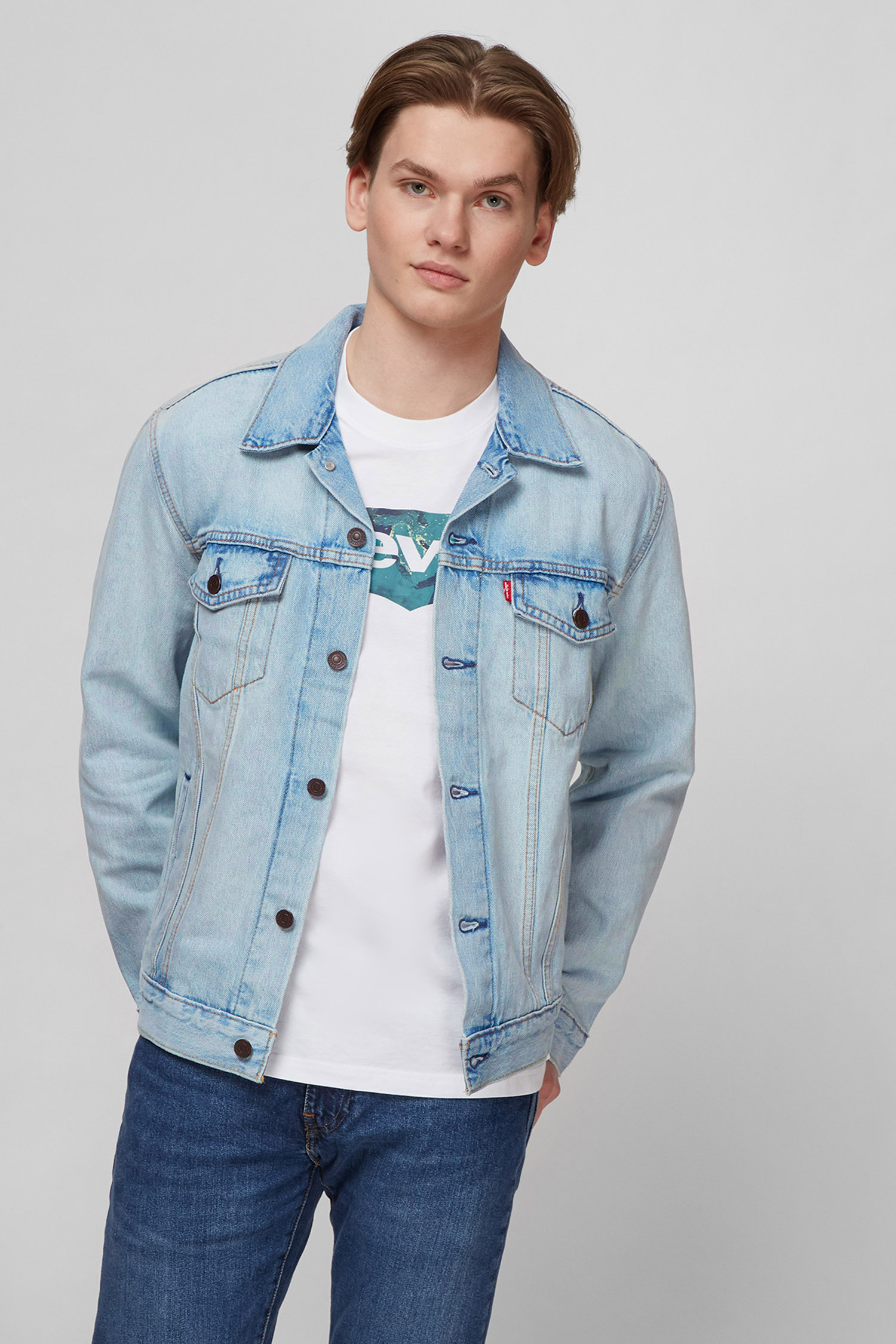 Голубая джинсовая куртка для парней Levi’s® 72334;0599