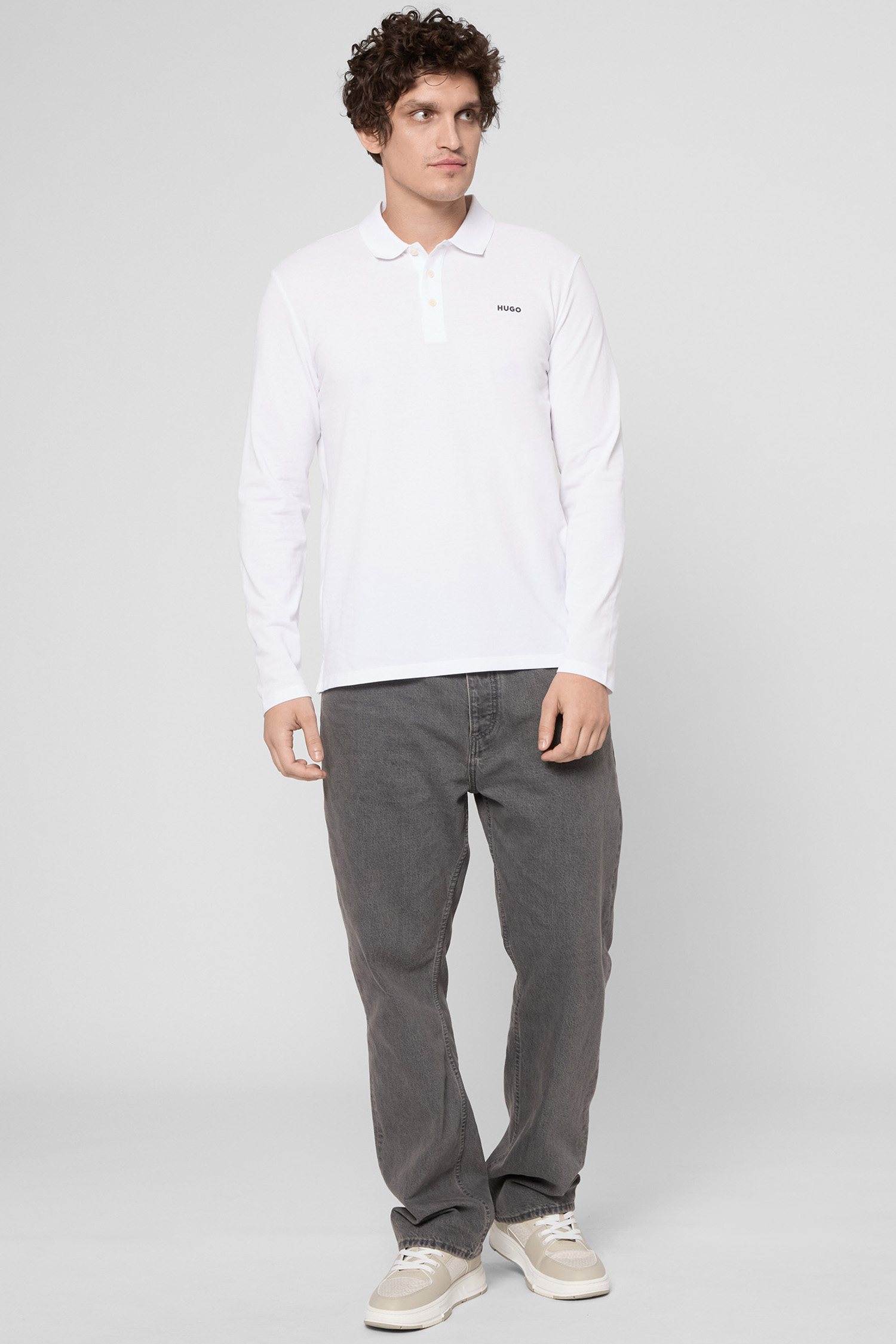 Мужское белое поло HUGO 50547358;100