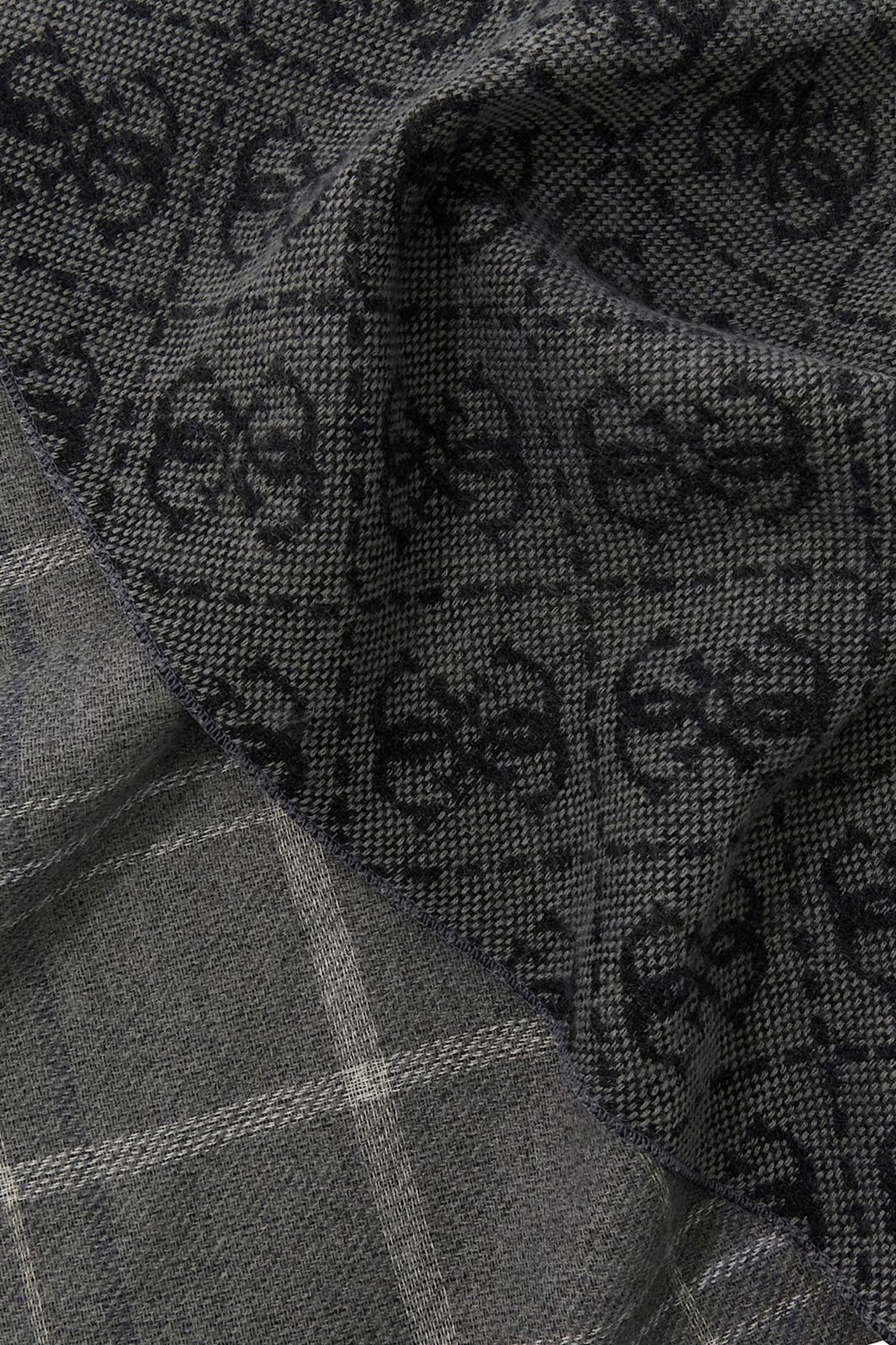 Мужской темно-серый шарф с узором Guess AM9432.POL03;BLG