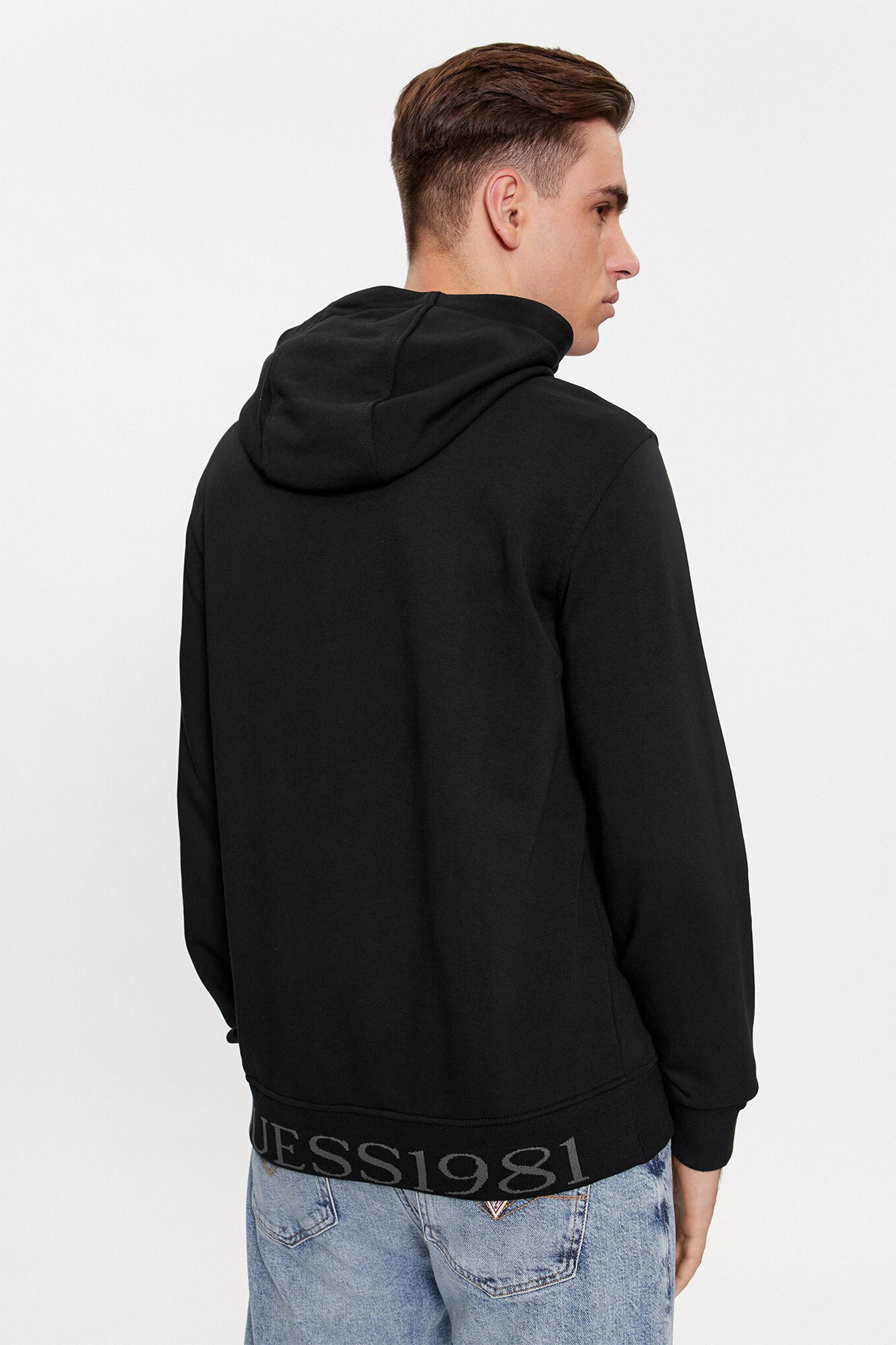 Чоловіче чорне худі Guess M4RQ52.KBK32;JBLK
