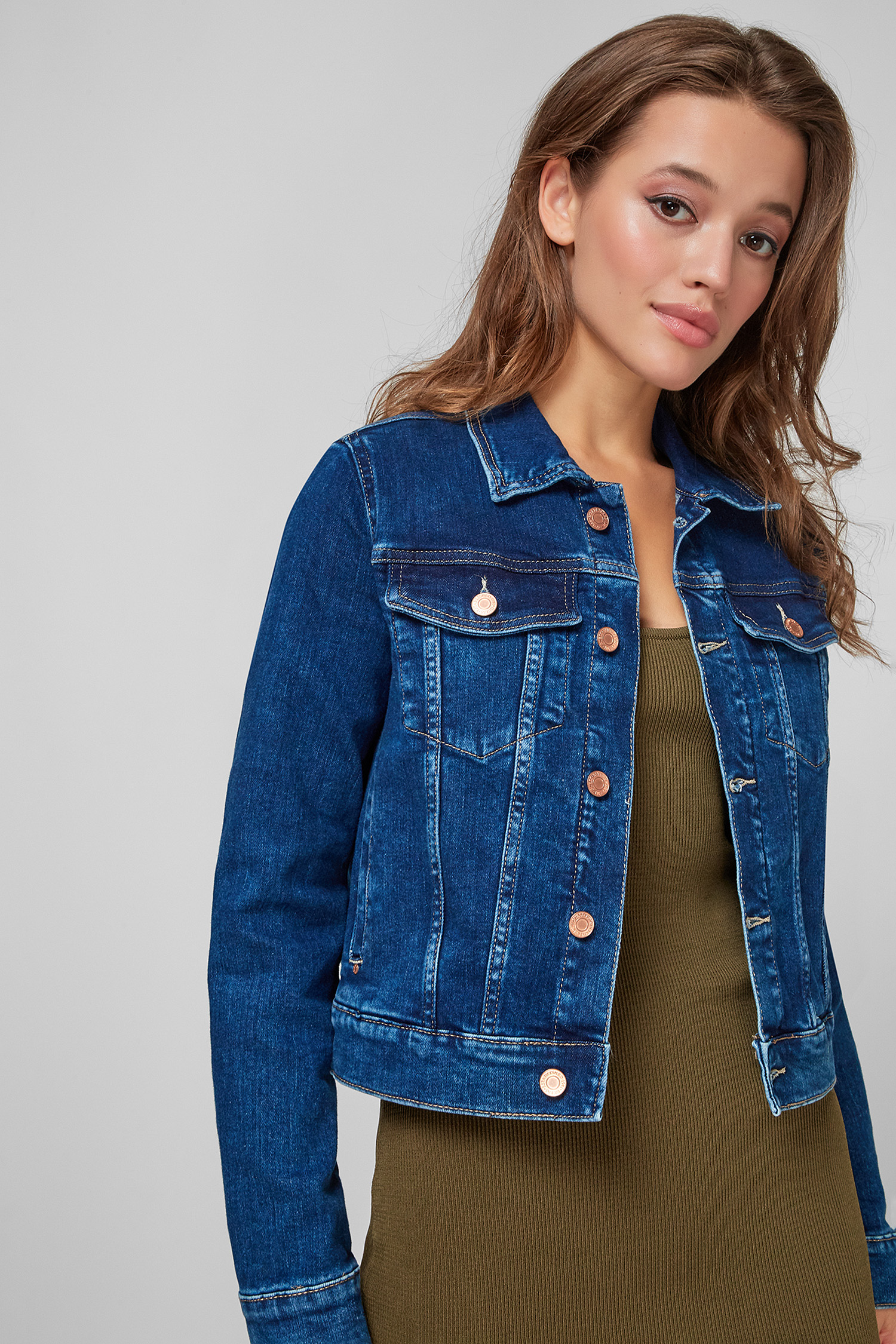Жіноча темно-синя джинсова куртка Guess W1RN01.D4663;SOCH