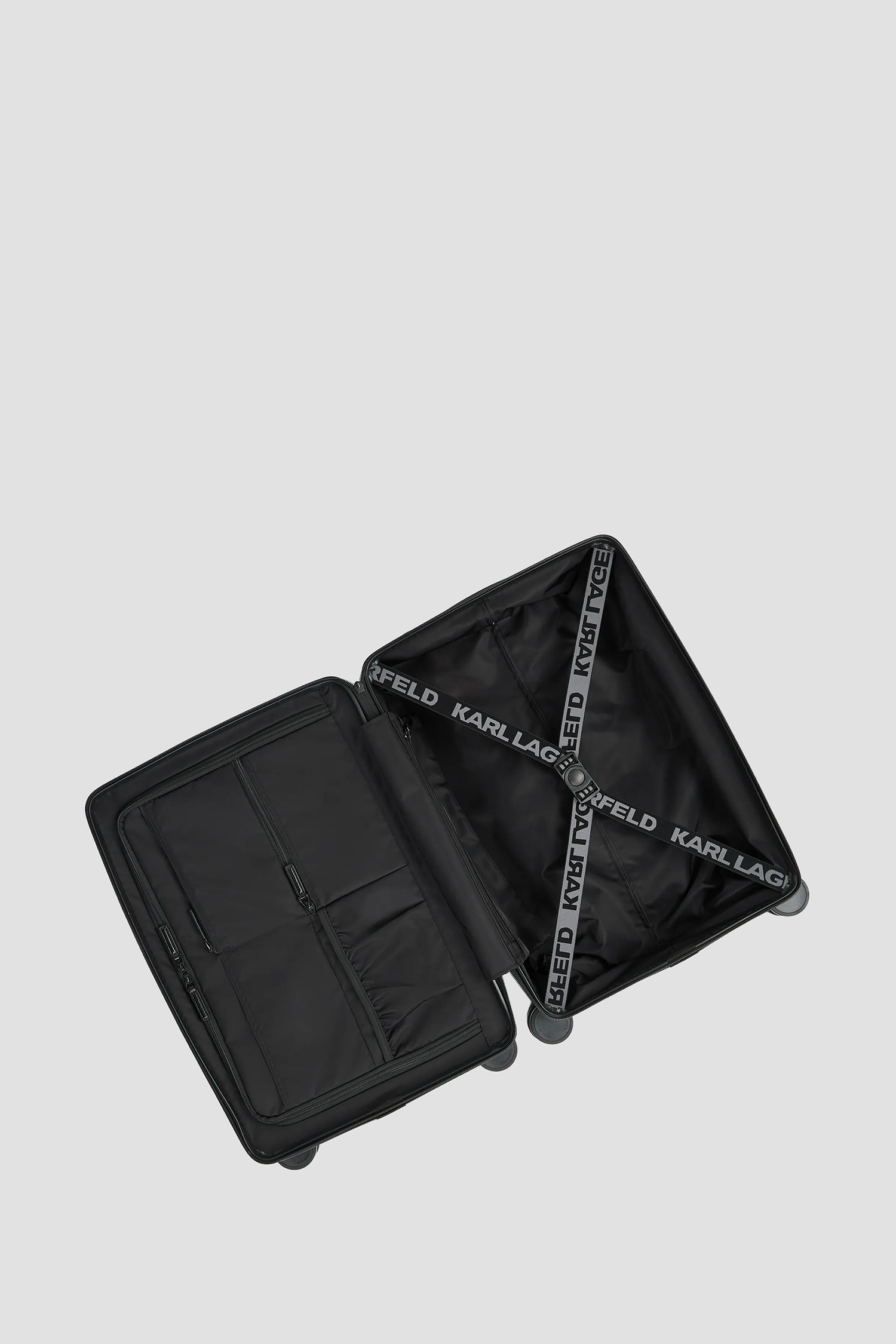 Мужской черный чемодан 49 см Karl Lagerfeld B3M30276;999
