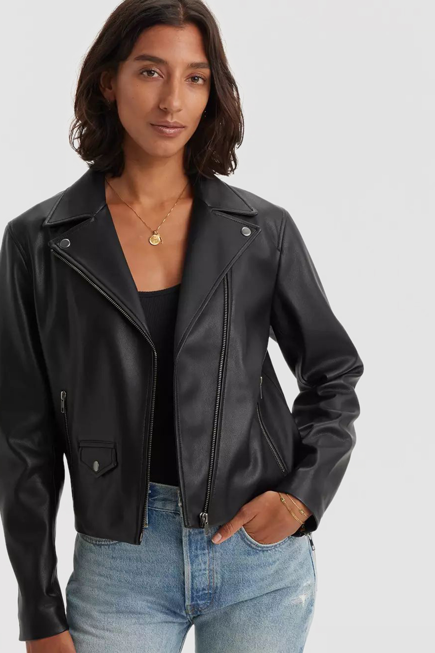 sui　0605 Женская черная косуха Levi's® A7184;0000 — Ultrashop