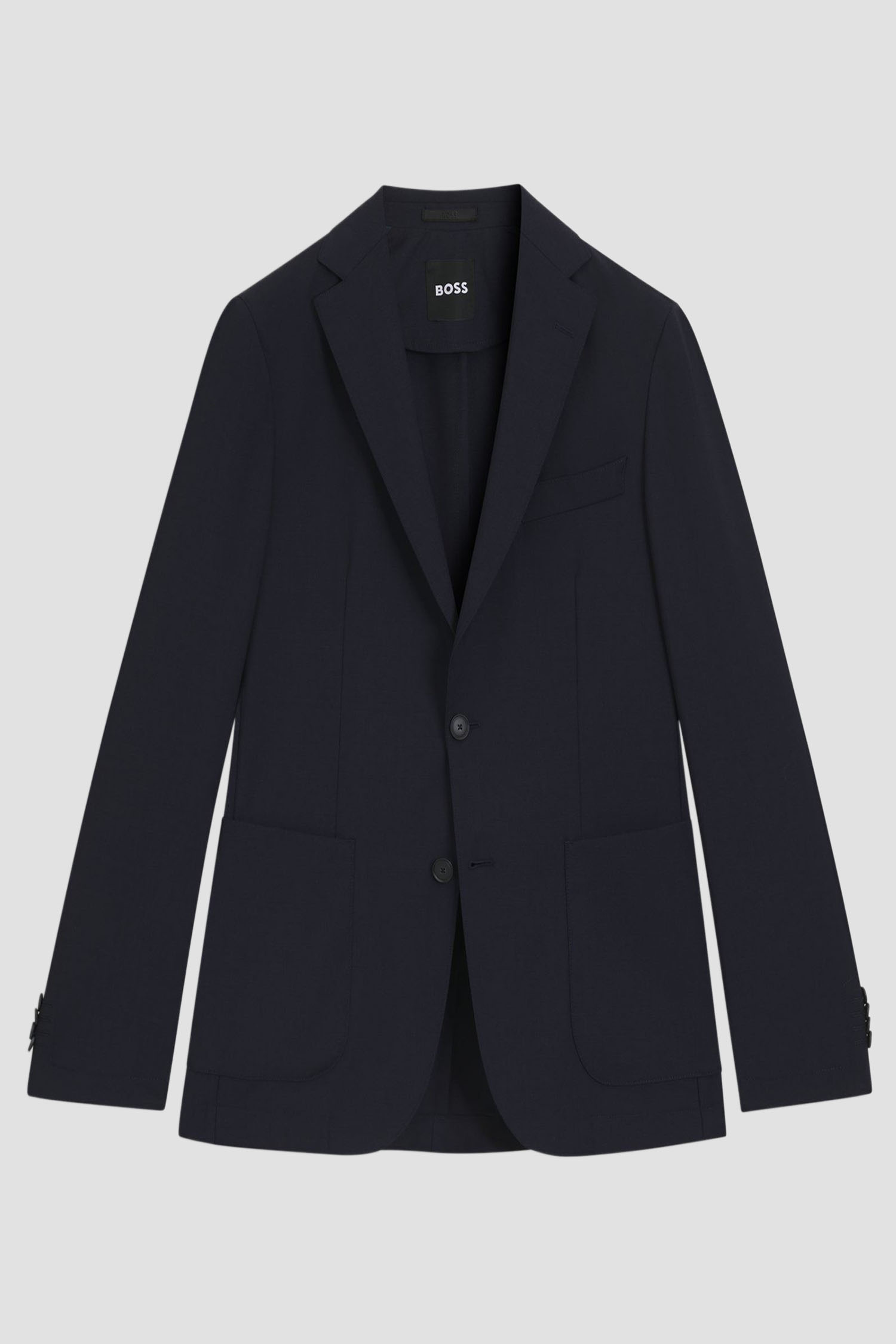 Мужской темно-синий шерстяной блейзер BOSS 50556757;404