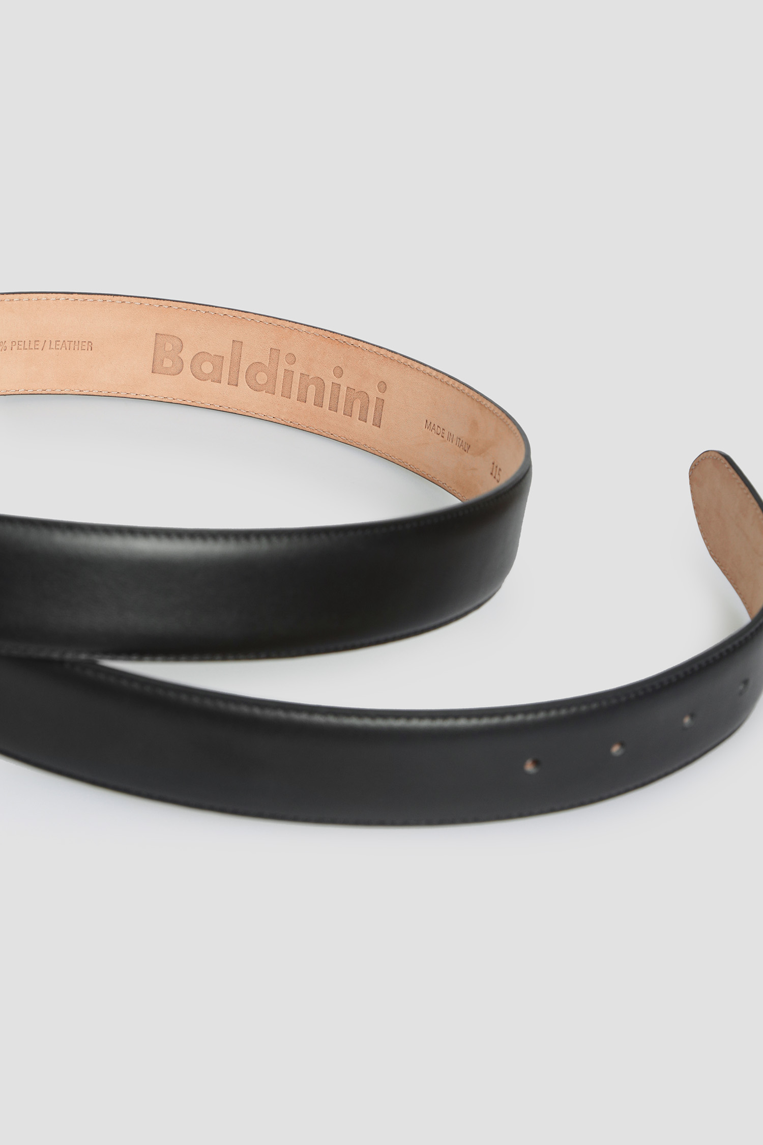 Черный кожаный ремень для парней BALDININI H2B008VITE;0000