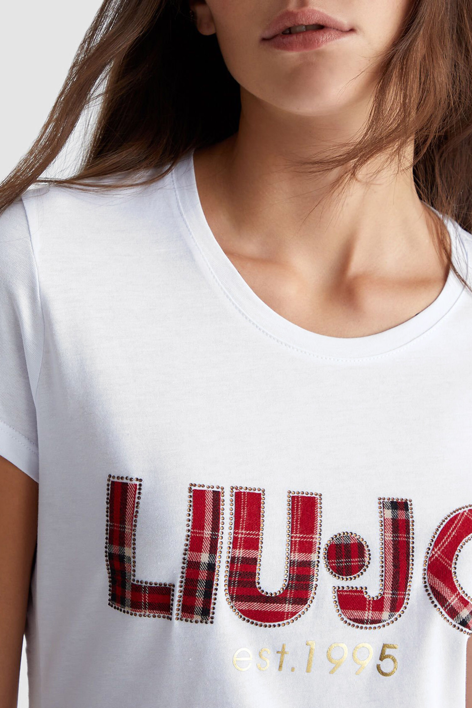 Женская белая футболка Liu Jo MF3350.J6308;Q9846