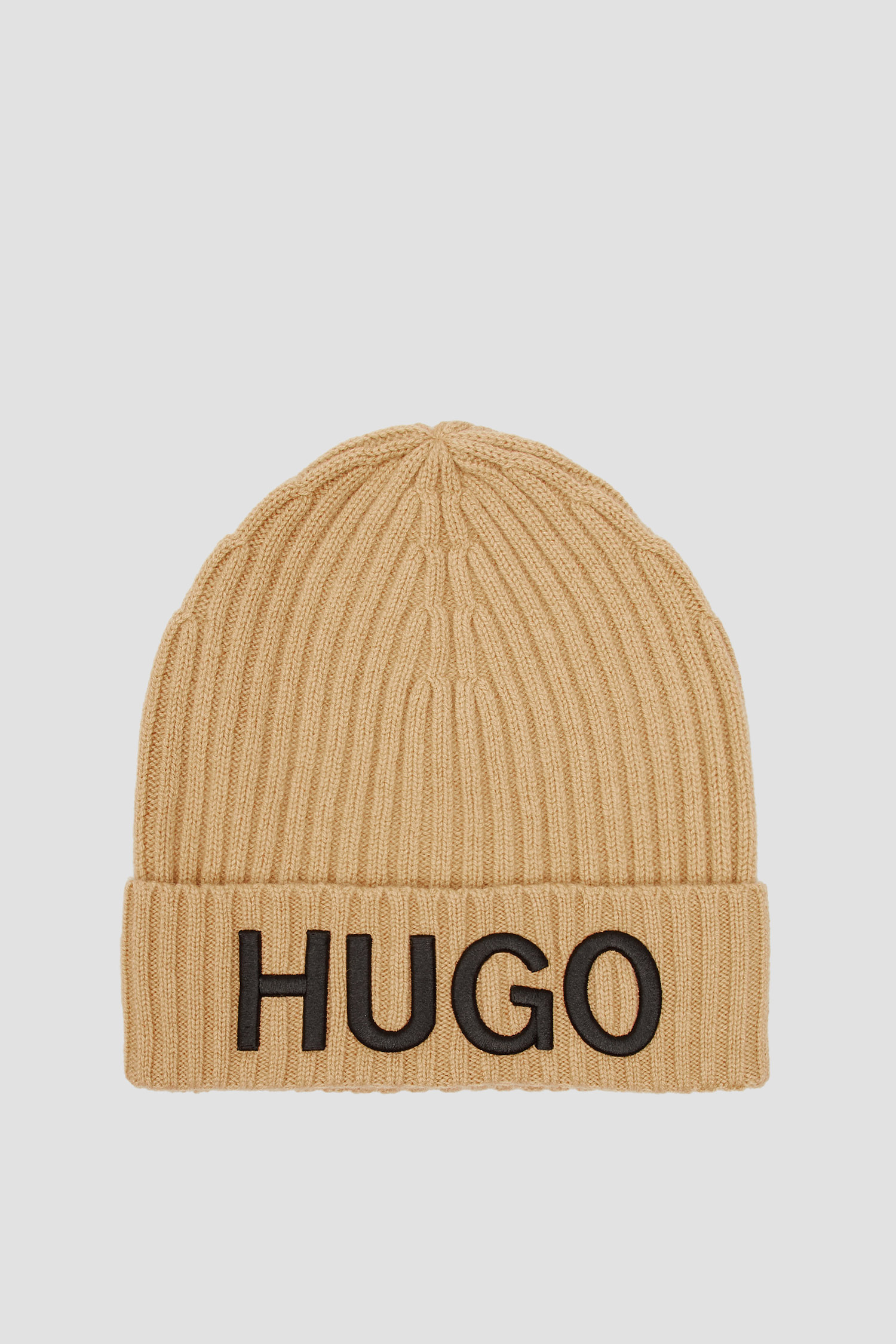 Чоловіча гірчична вовняна шапка HUGO 50438407;265