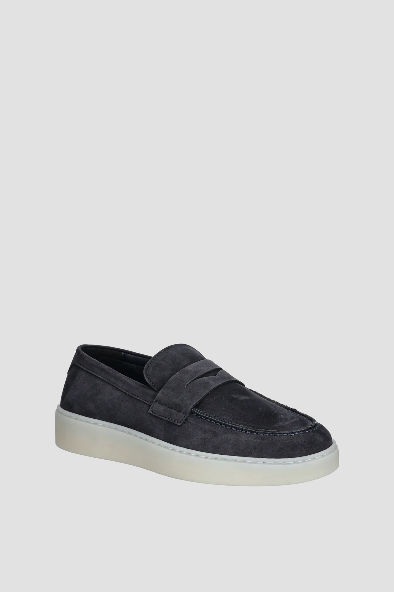 Мужские темно-синие нубуковые лоферы Guess FMTRIC.LEA14;BLUE