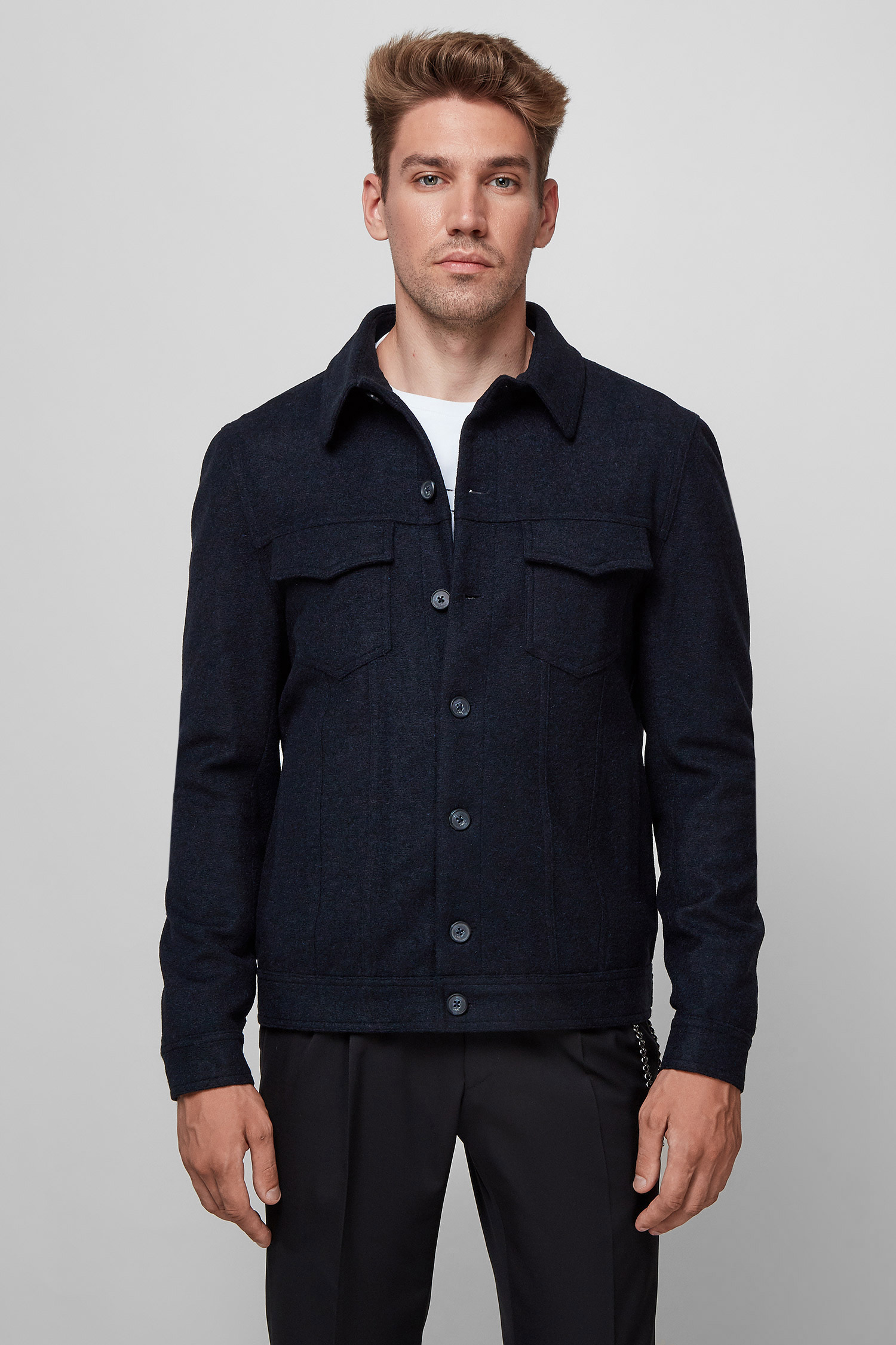 Мужская темно-синяя куртка Karl Lagerfeld 512581.505080;690