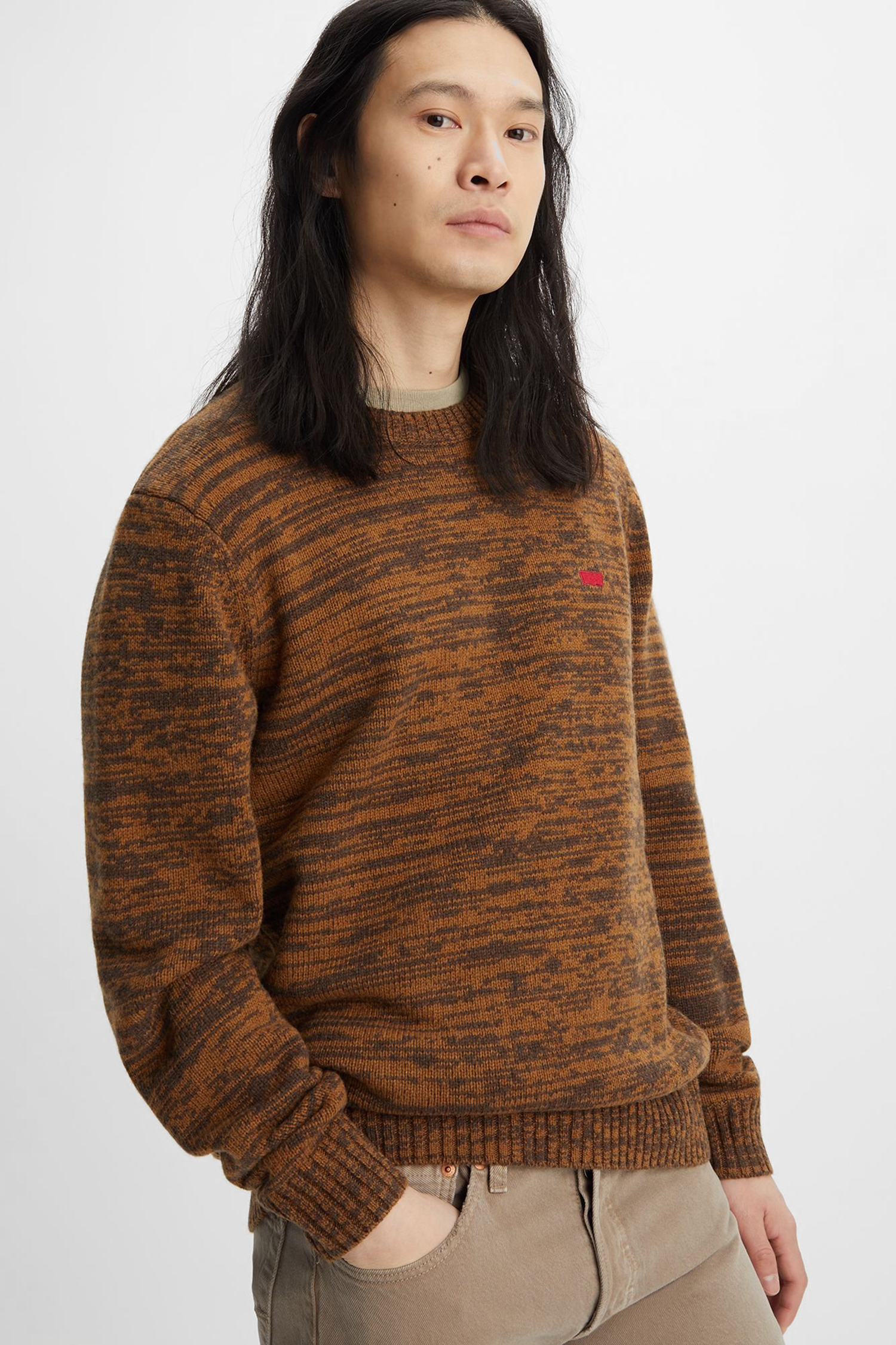 Мужской коричневый шерстяной джемпер Levi’s® A4320;0011
