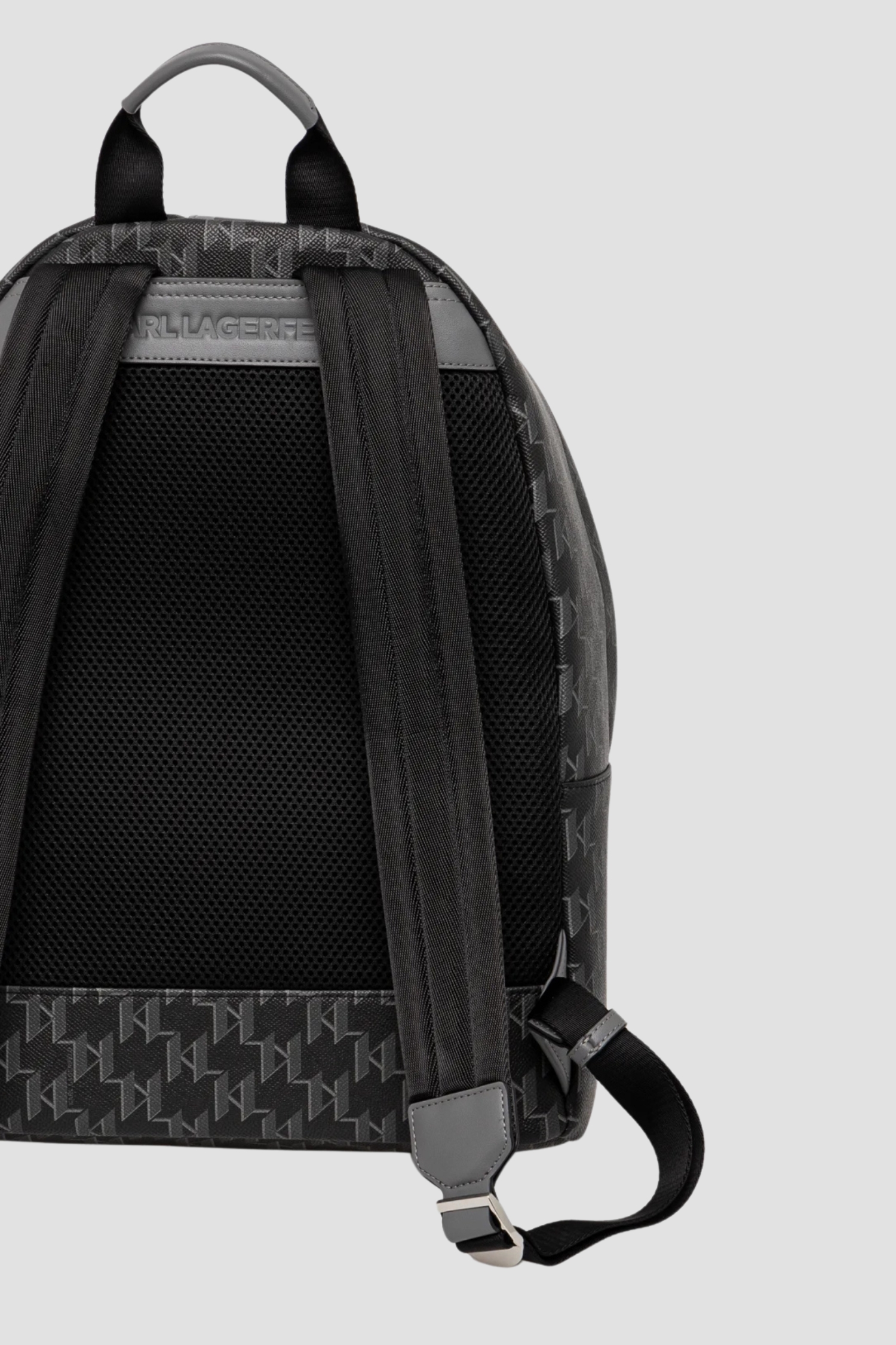 Мужской черный рюкзак с узором Karl Lagerfeld A1M30107;996