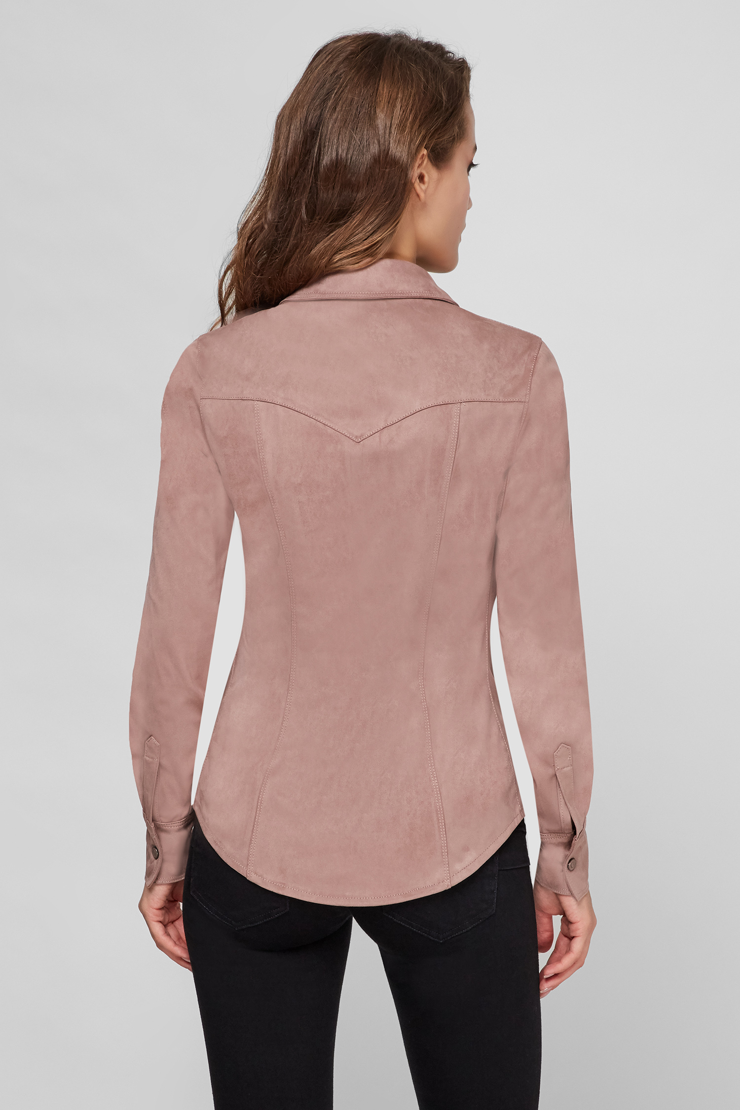 Женская пудровая рубашка Guess W1BH13.WE5D0;G66F