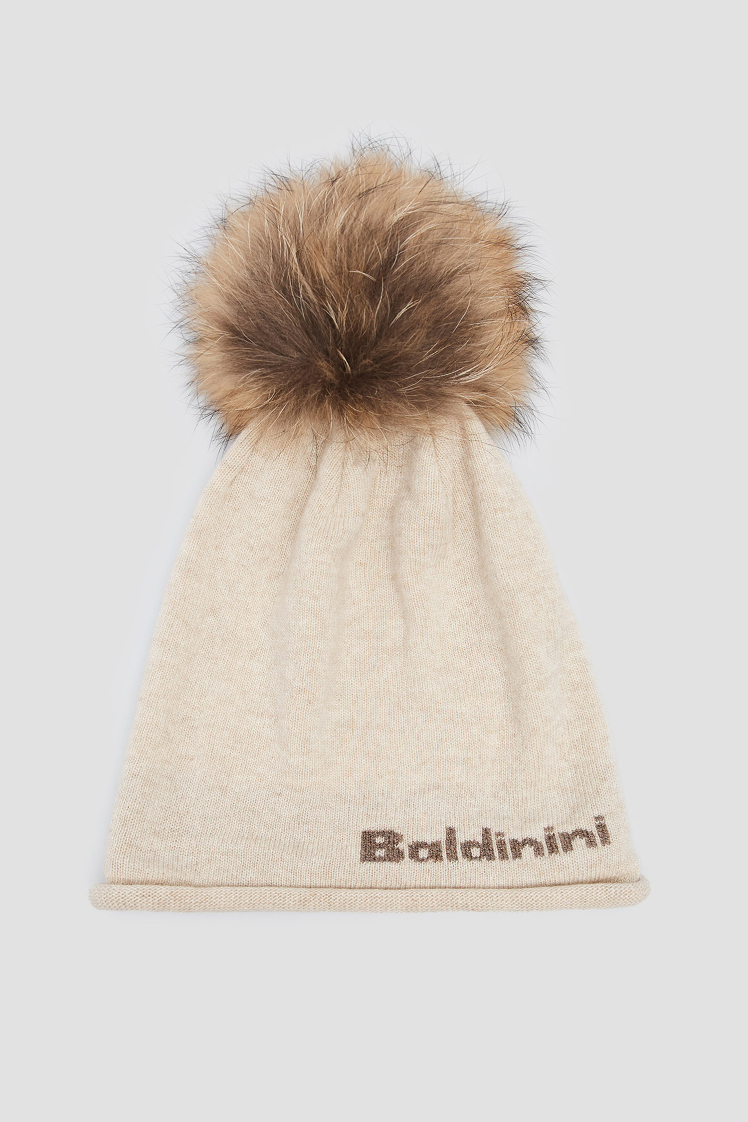 Женская бежевая шапка Baldinini 121518;98