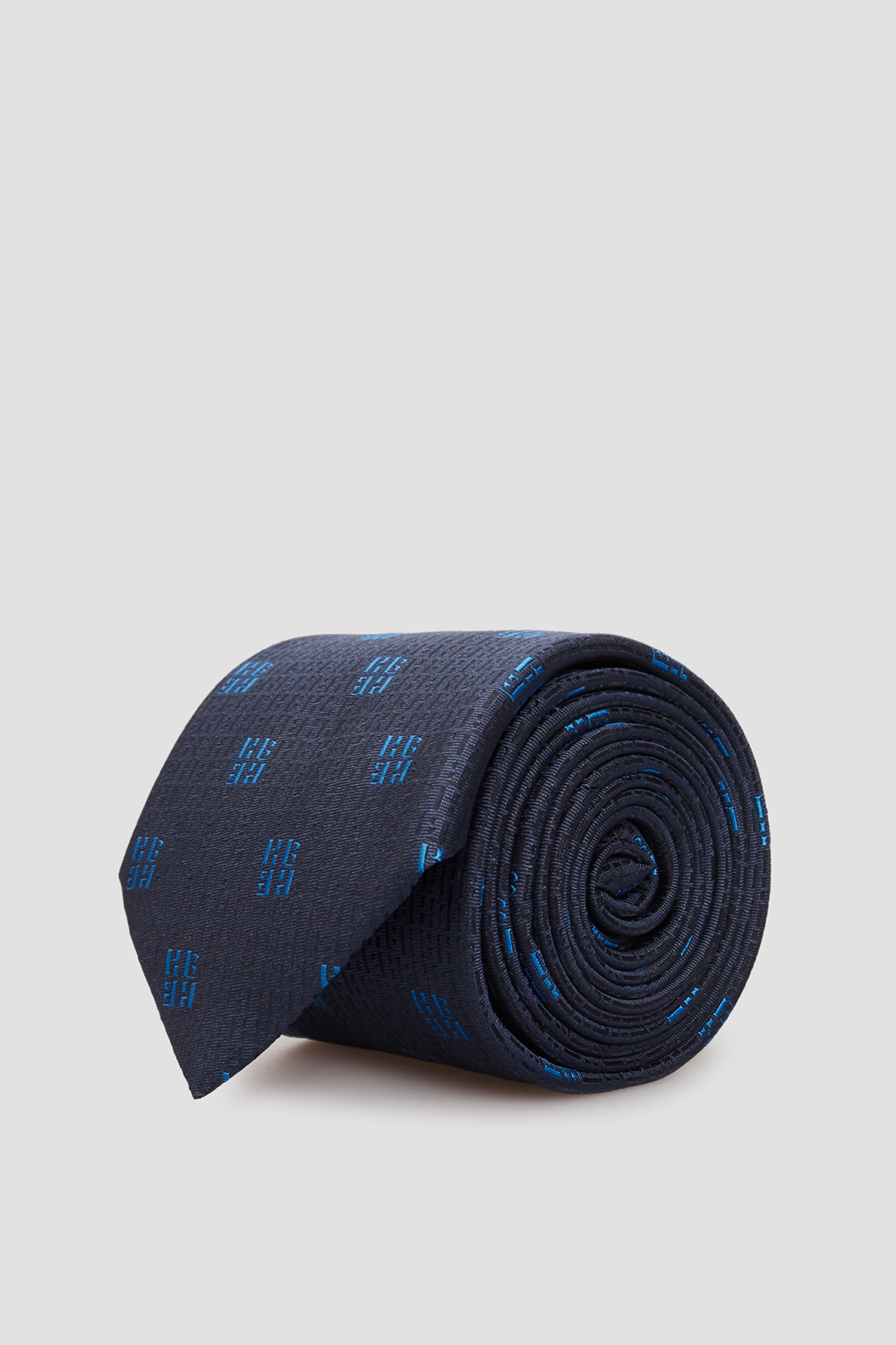 Чоловіча темно-синя шовкова краватка BOSS 50434379;404