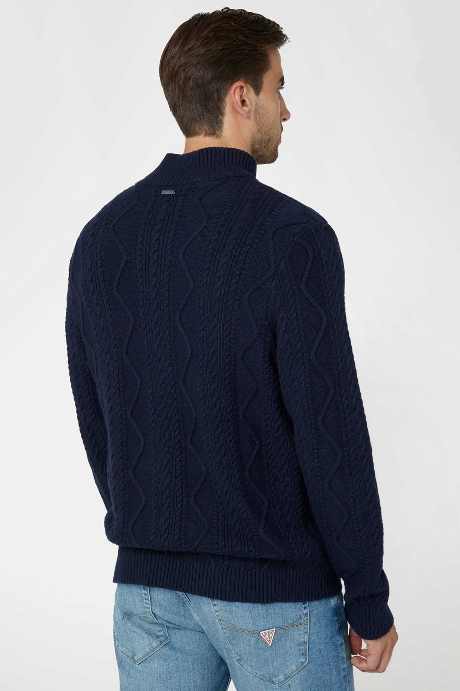 Мужской темно-синий кардиган Guess M4BR52.Z2ZK2;G7V2