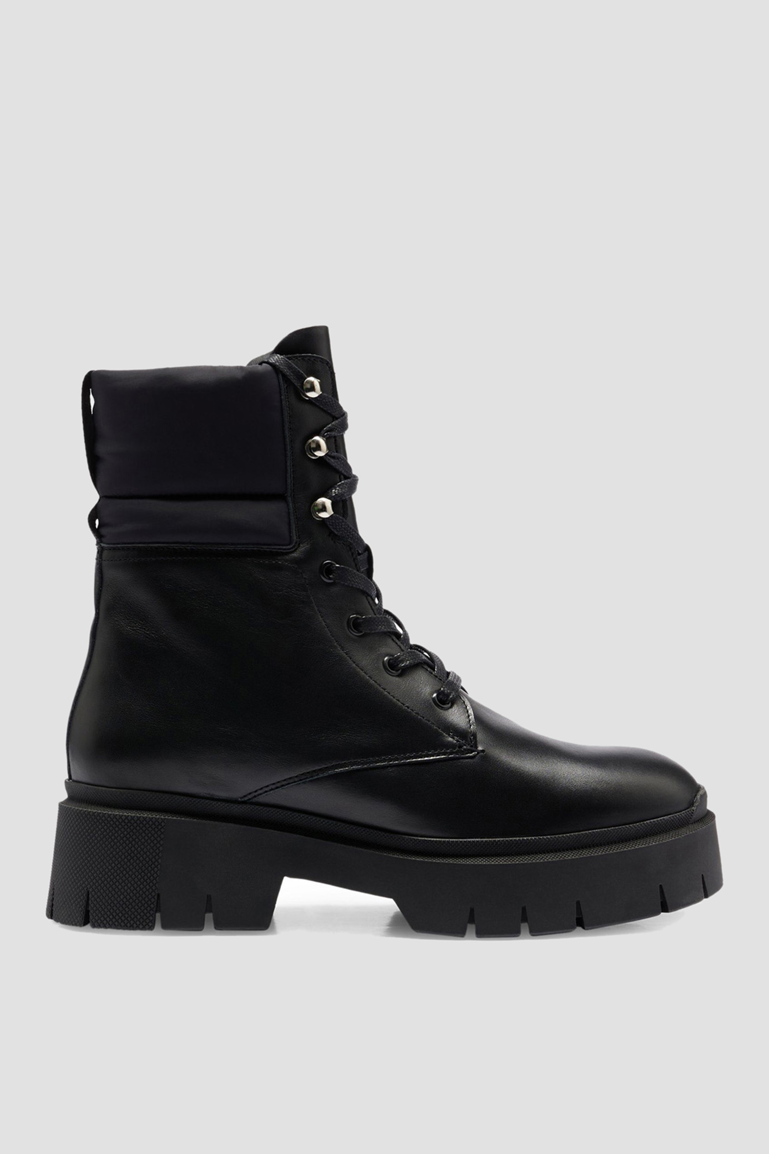 Женские черные кожаные ботинки HUGO 50504680;001