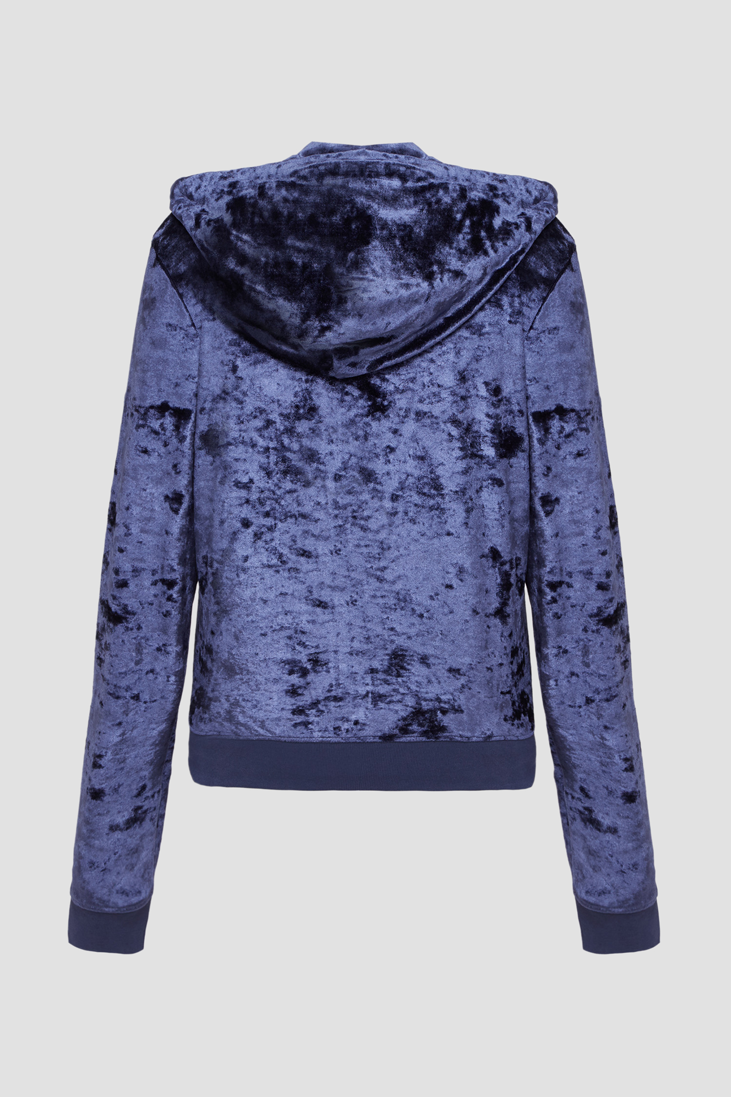 Женская темно-синяя велюровая кофта на молнии Moschino A1710.8761;0290