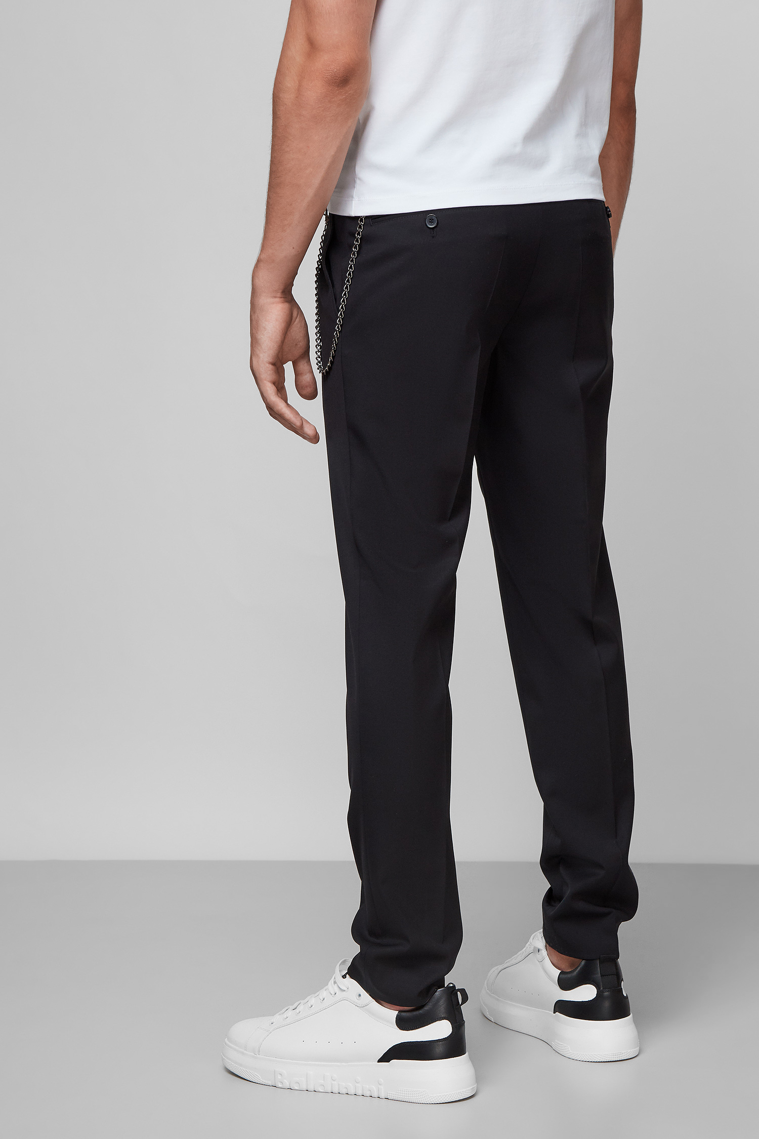 Мужские черные шерстяные брюки Karl Lagerfeld 512083.255055;990