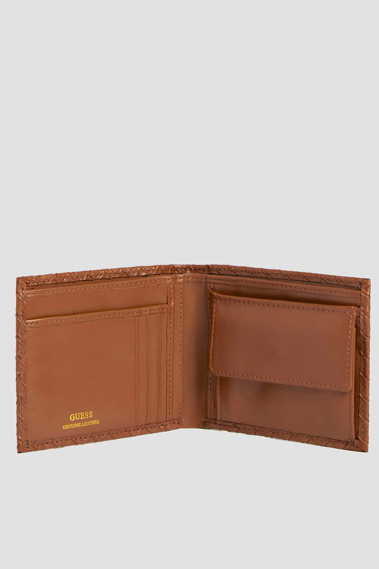 Чоловічий коричневий гаманець Guess SMVENI.LEA20;BRO