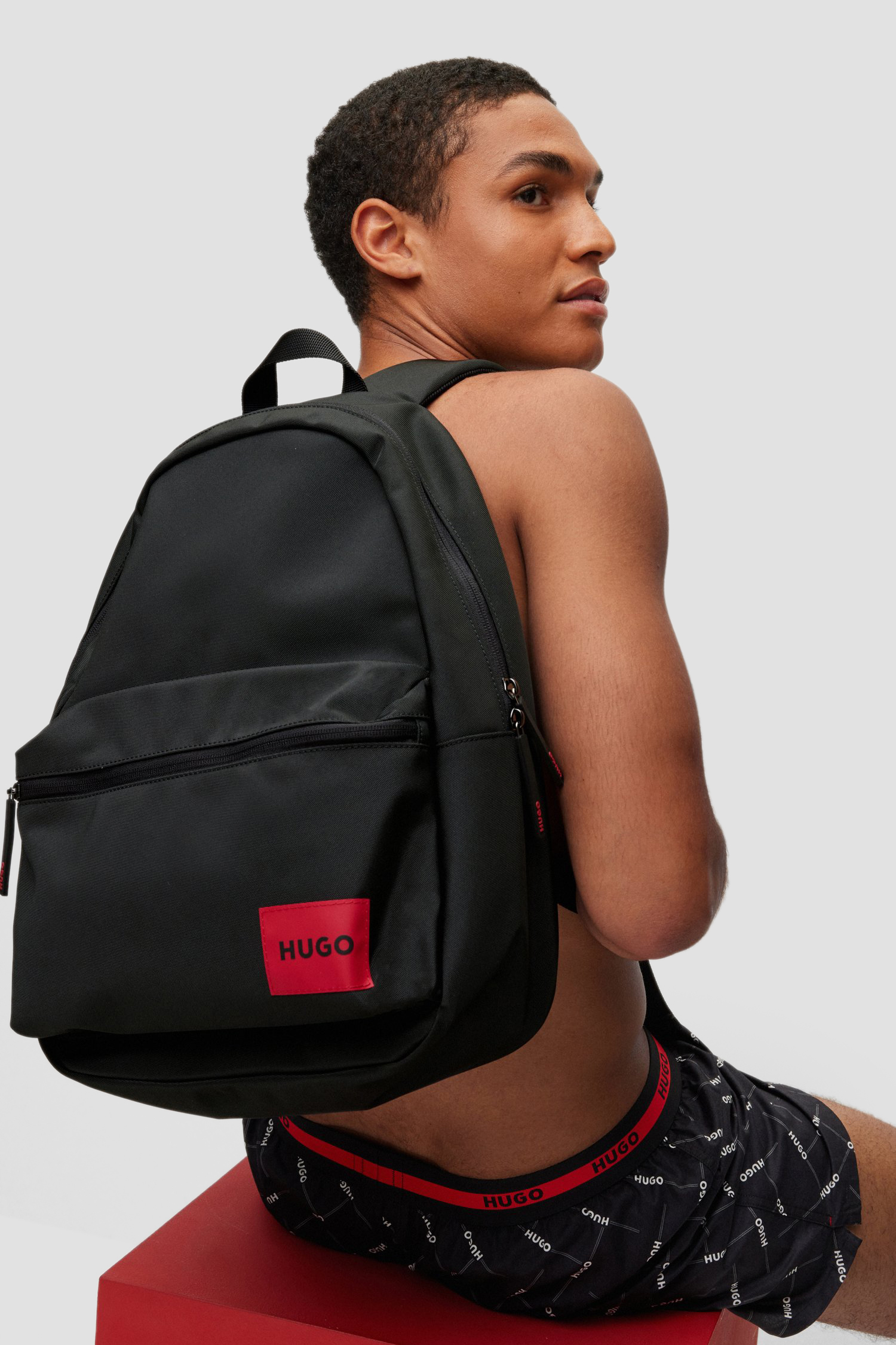 Мужской черный рюкзак HUGO 50455562;002