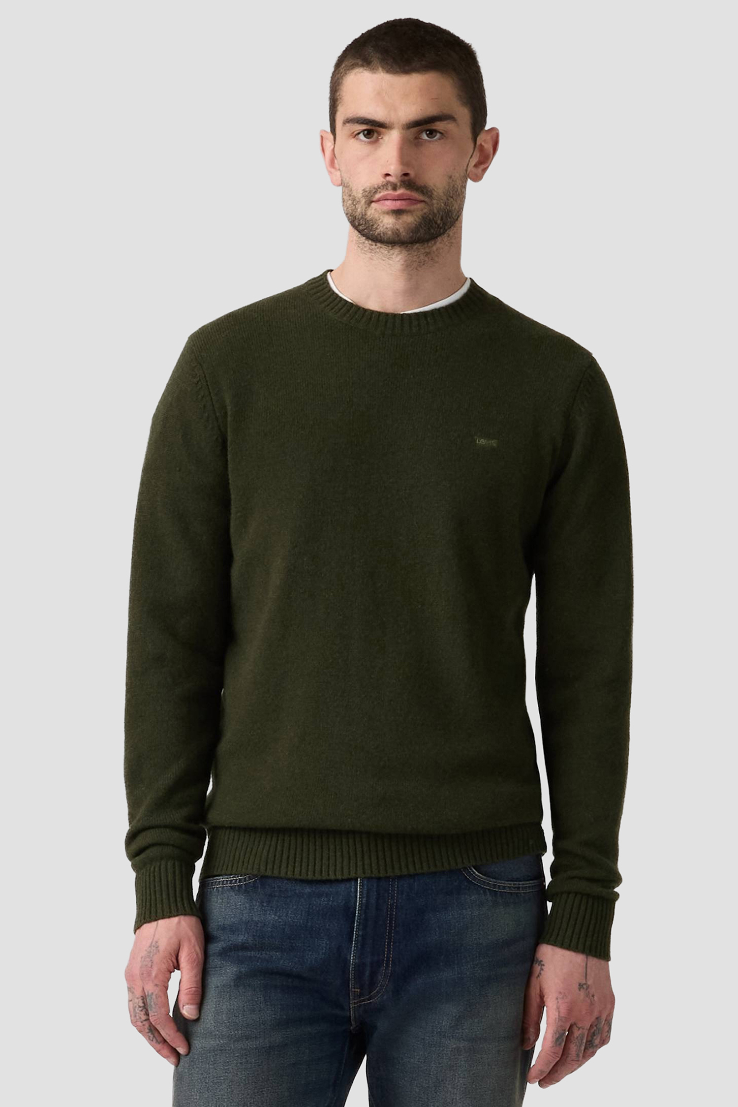 Мужской темно-зеленый шерстяной джемпер Levi’s® A4320;0031