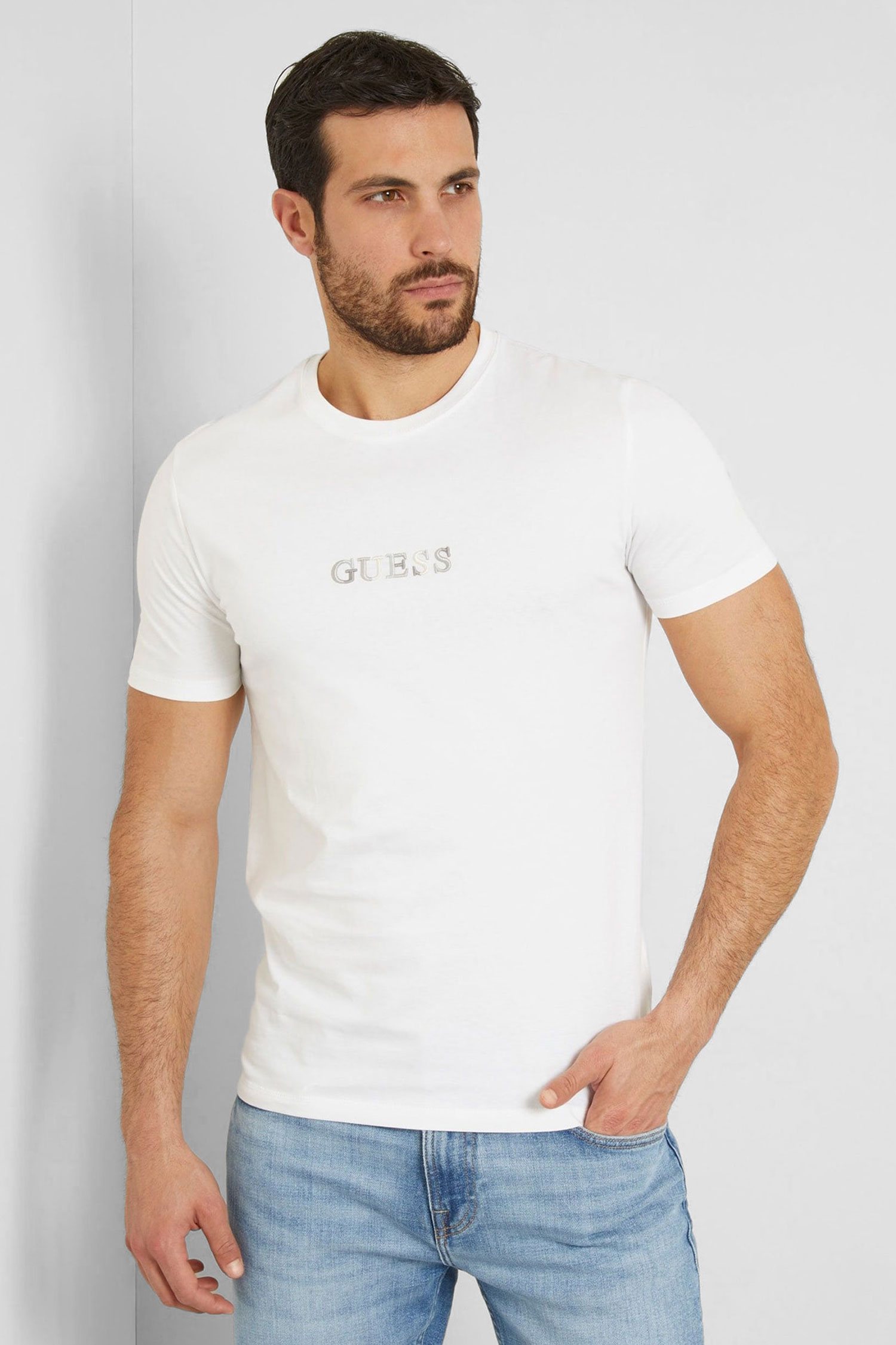 Мужская белая футболка Guess M4GI92.I3Z14;G011