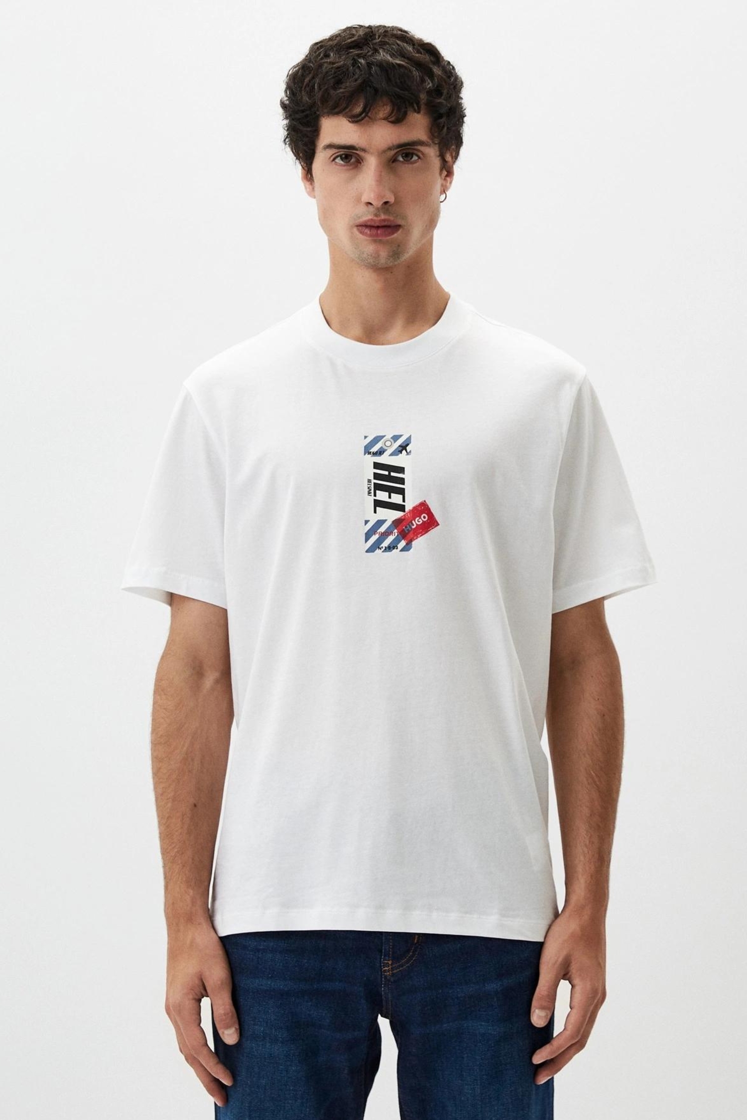 Мужская белая футболка HUGO 50516738;100
