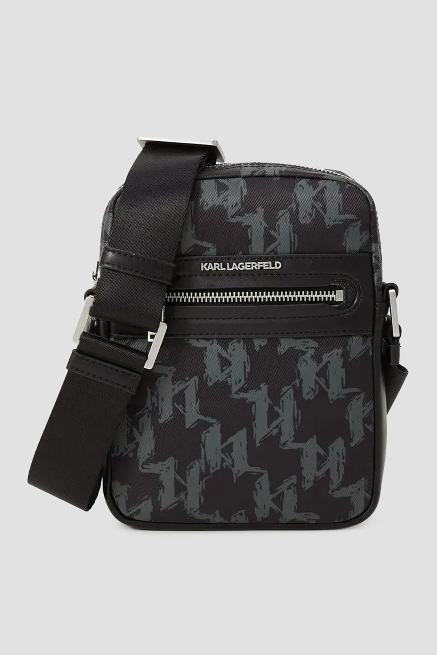 Чоловіча чорна сумка з візерунком Karl Lagerfeld A4M30202;2FB