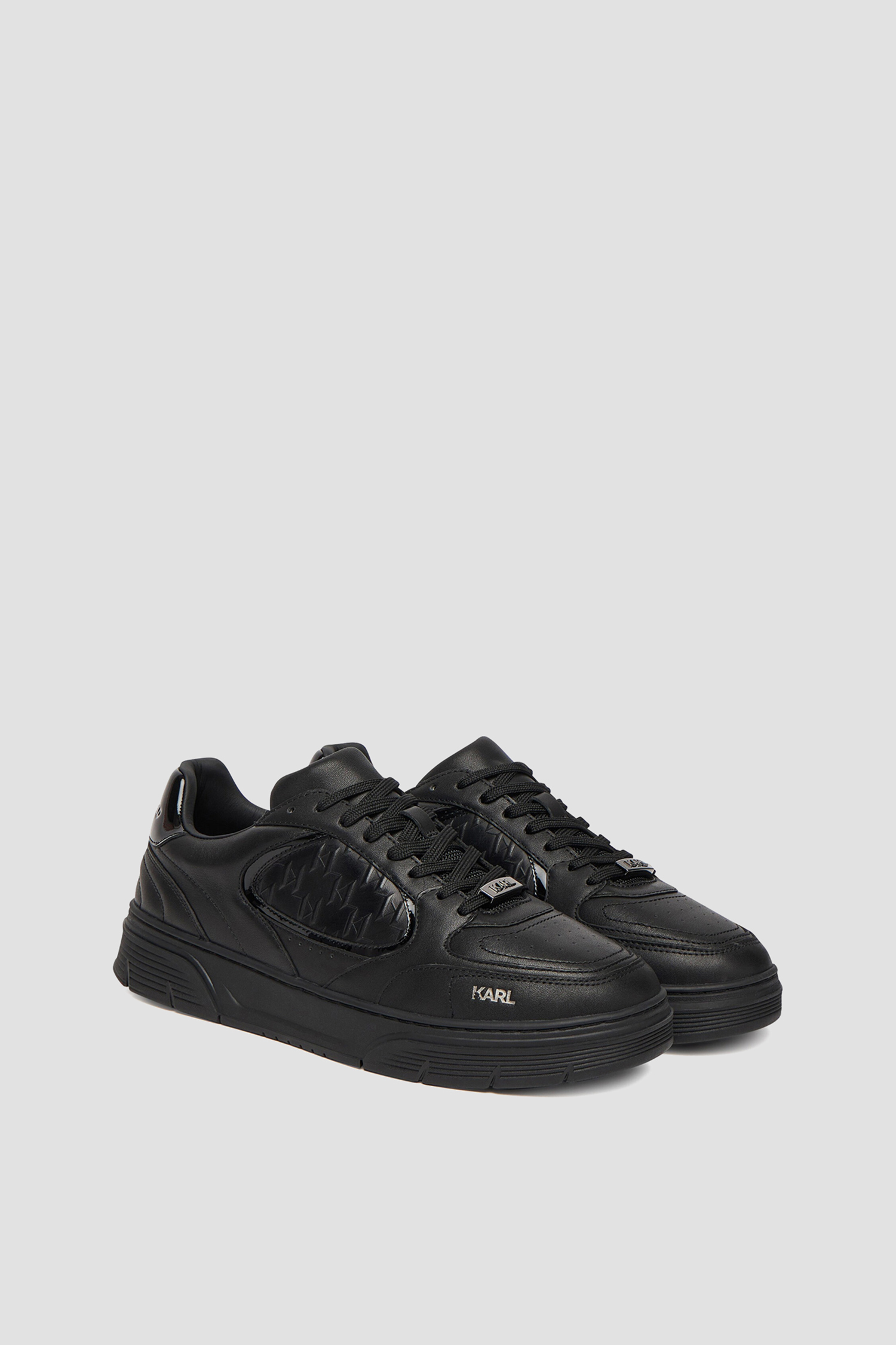 Мужские черные кожаные сникерсы Karl Lagerfeld KL53019;00X