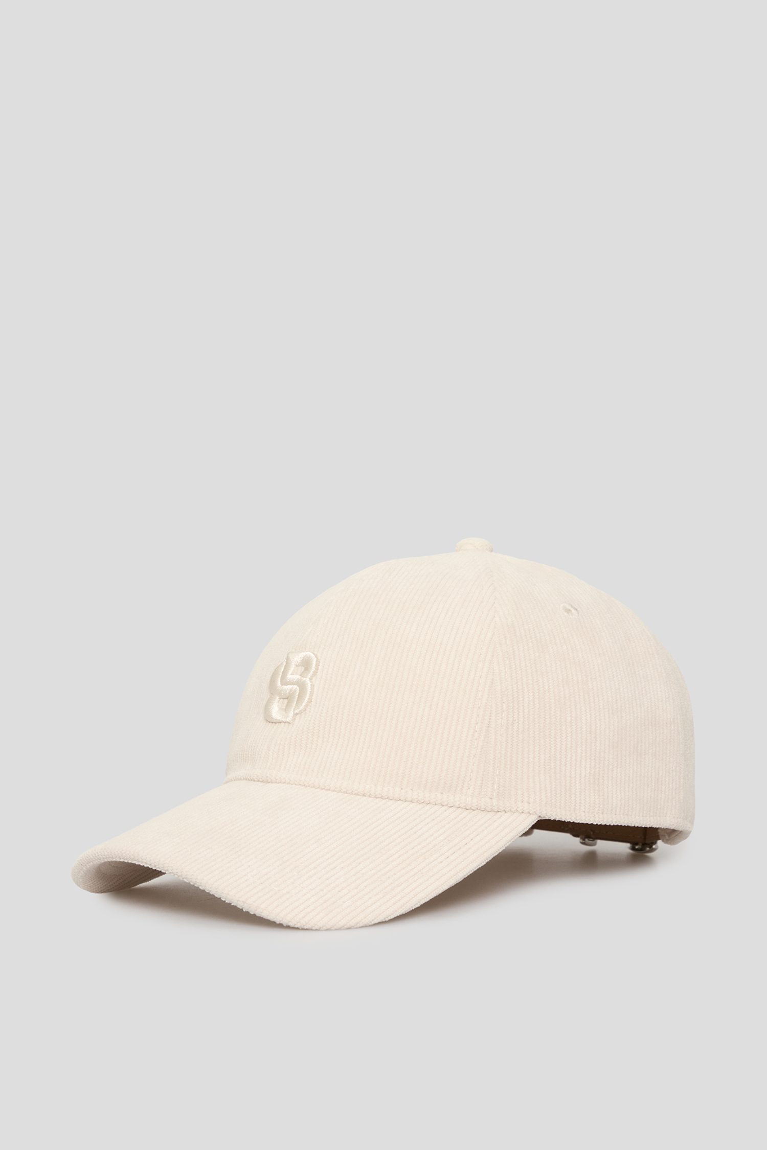 Женская бежевая вельветовая кепка BOSS 50544419;118