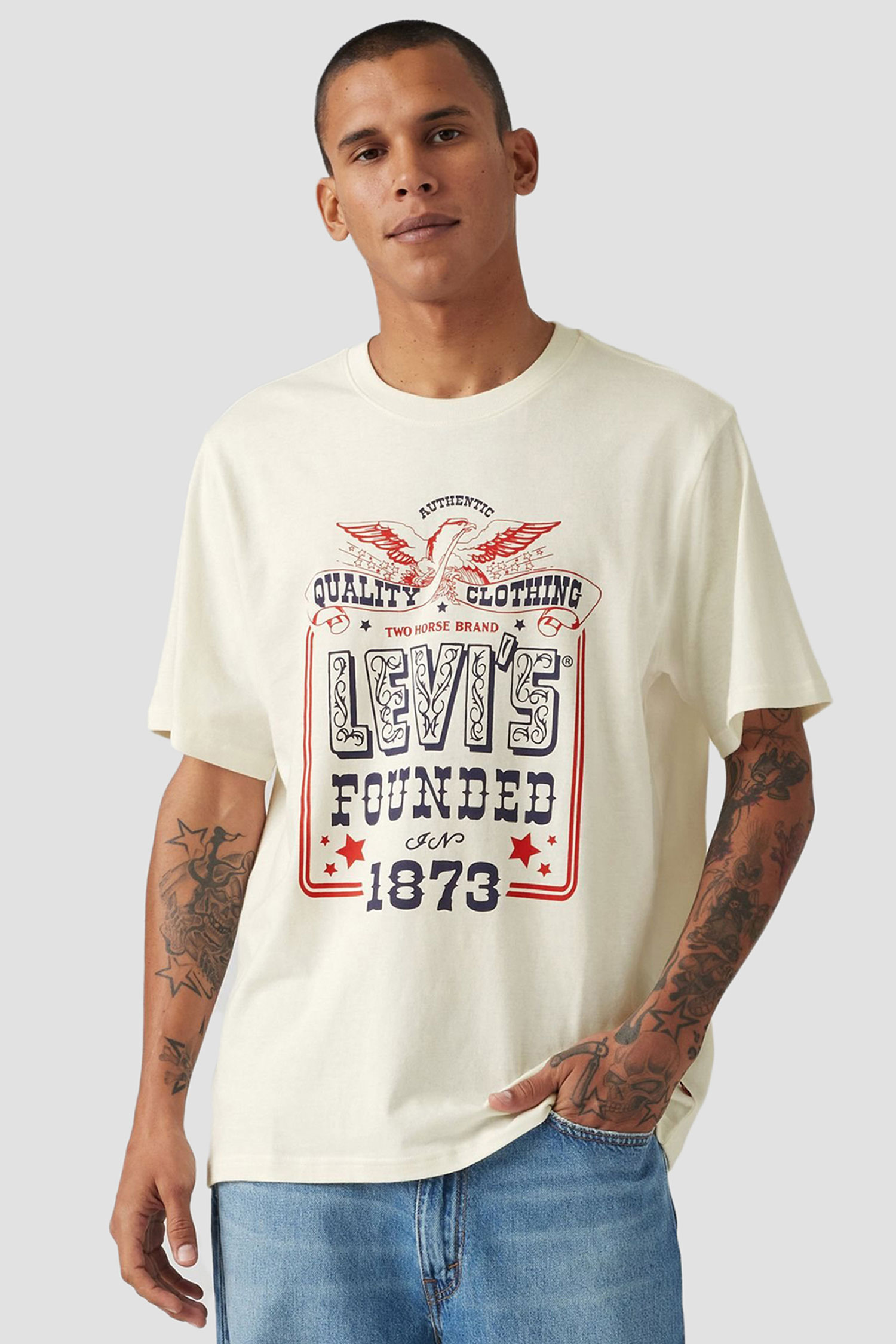 Мужская белая футболка Levi’s® 16143;1924