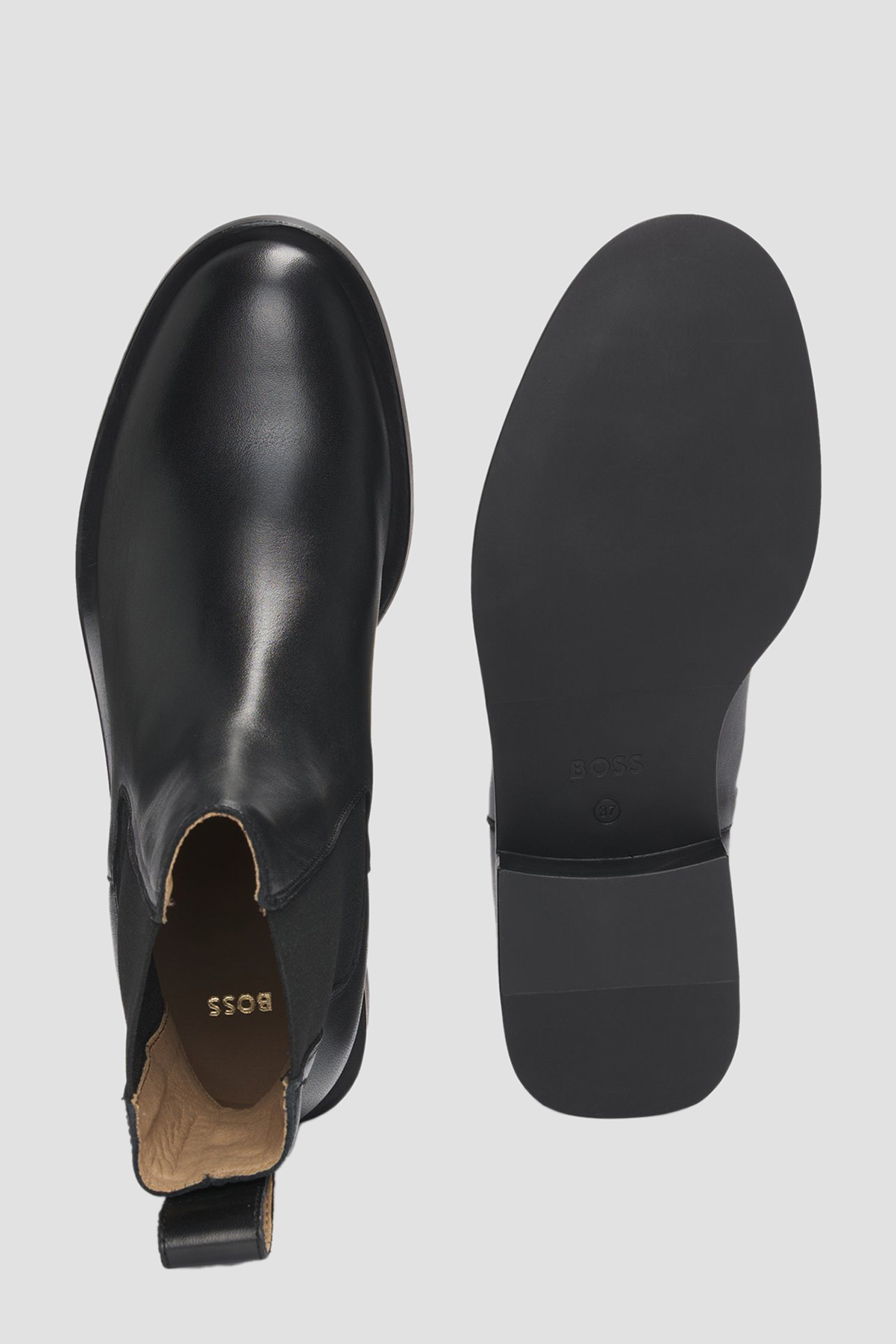 Жіночі чорні шкіряні челсі BOSS 50536638;001