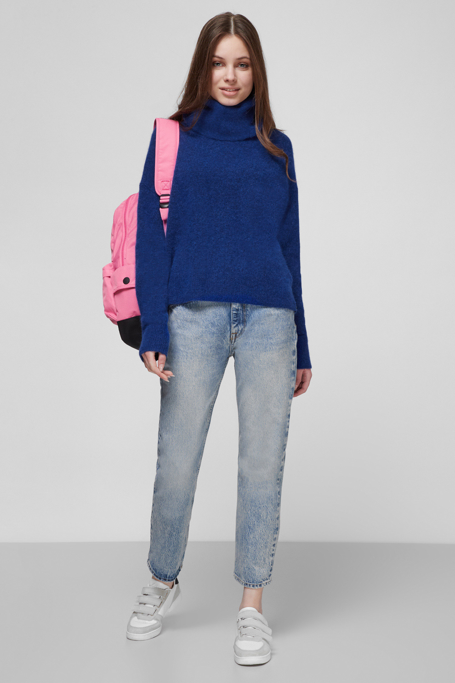 Синій вовняний светр для дівчат SuperDry W6110157A;CNS