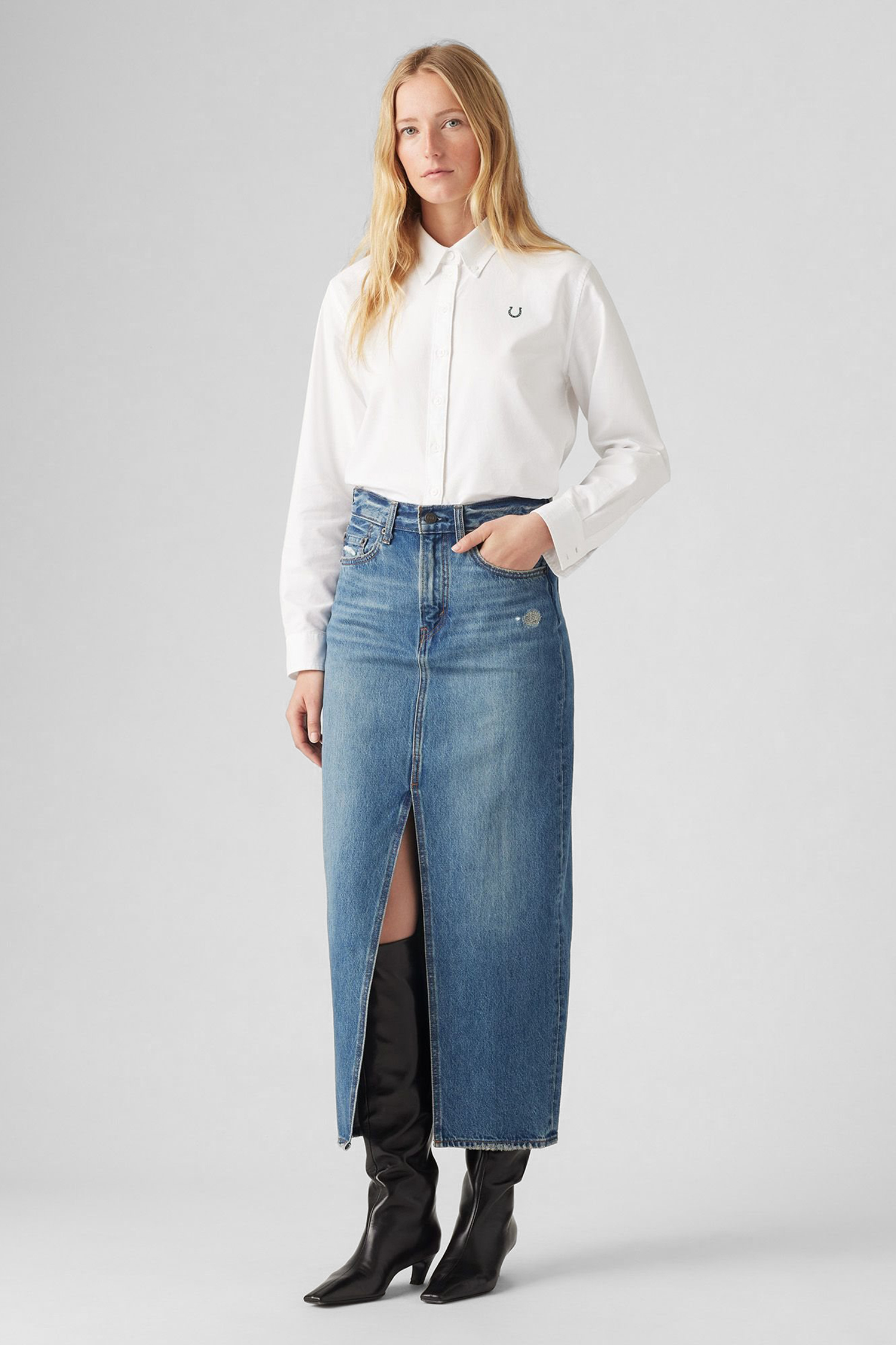 Женская синяя джинсовая юбка Levi’s® A7512;0008