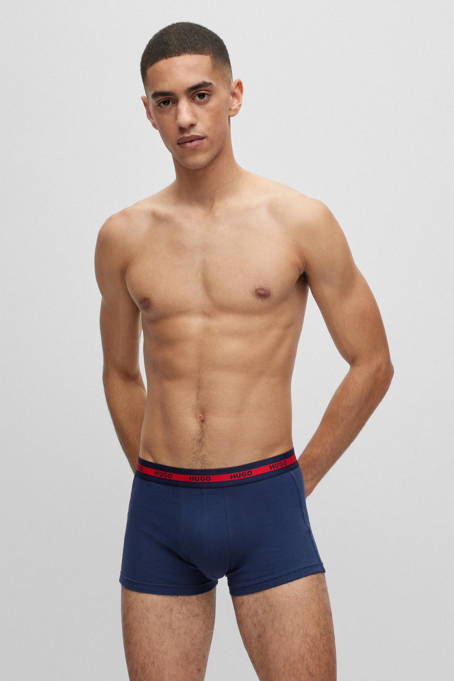 Чоловічі темно-сині боксери (3 шт) HUGO 50492375;411