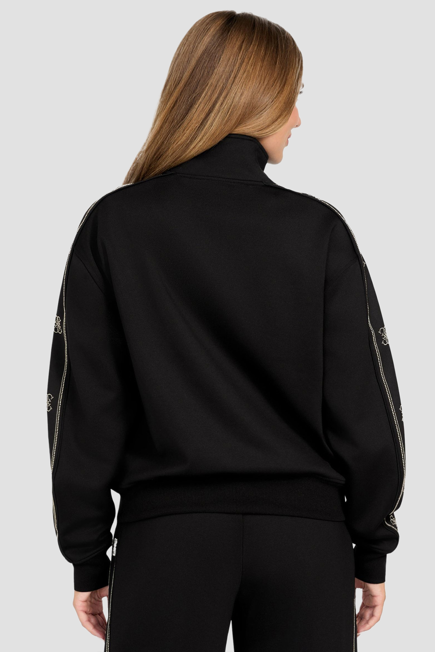 Жіноча чорна спортивна кофта Guess V5BQ15.KCX22;JBLK